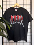 90s Korn black band tee - L