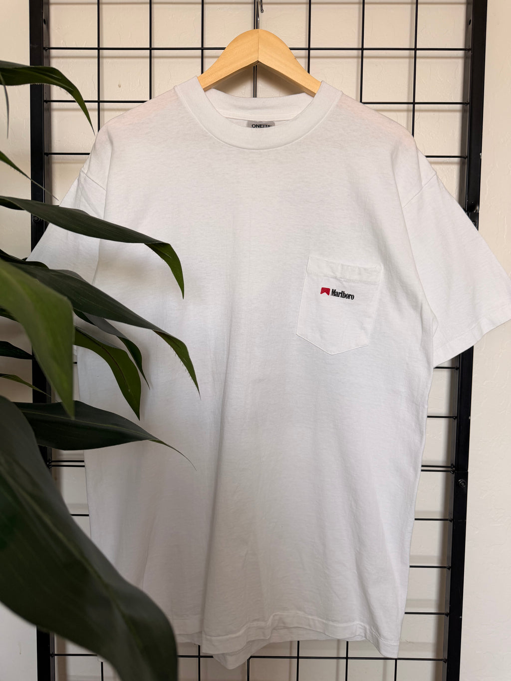 Vintage Marlboro 90s cowboy white tee -XL