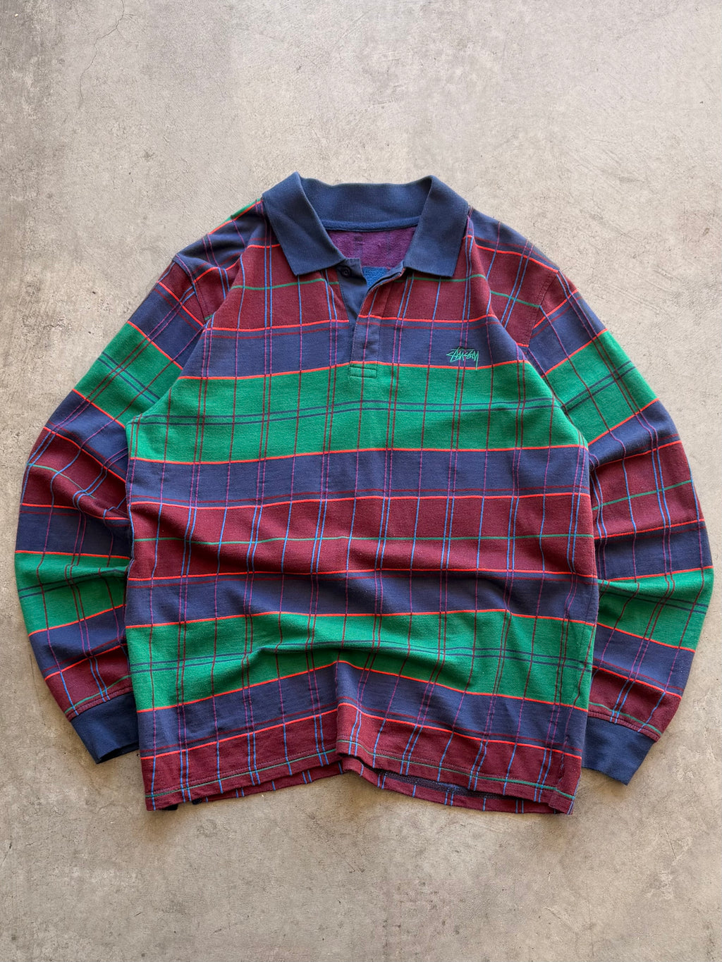 Stussy plaid button up - M