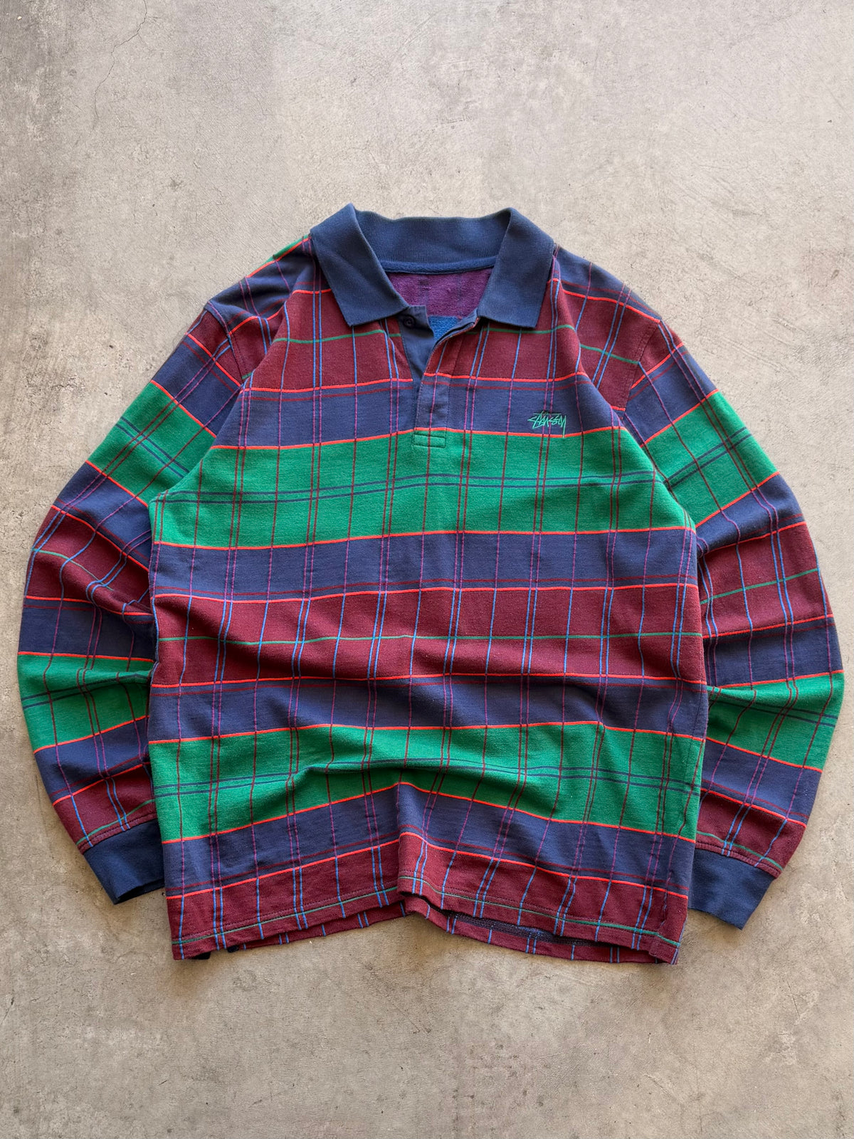 Stussy plaid button up - M