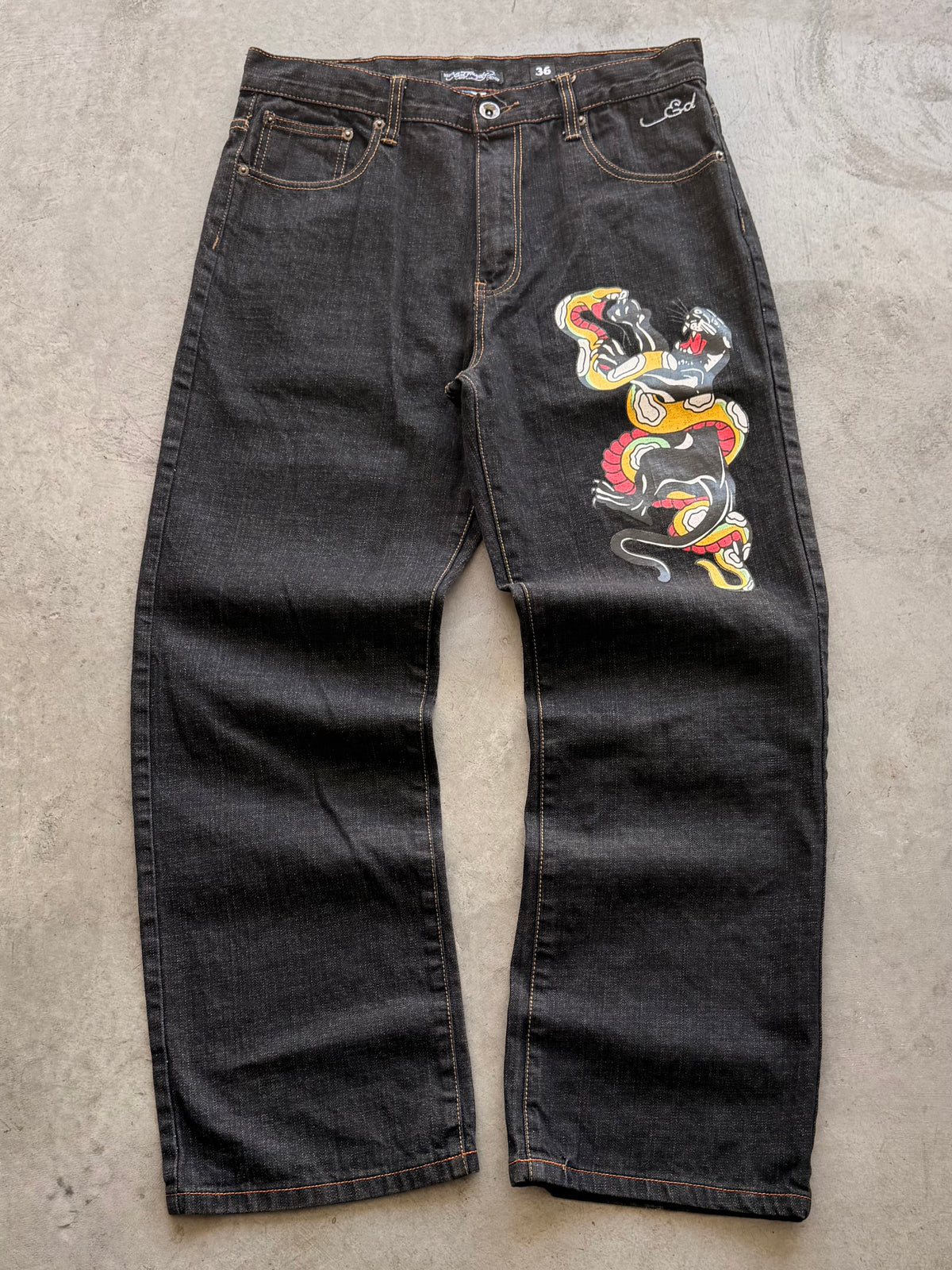Ed Hardy snake jeans Sz 36