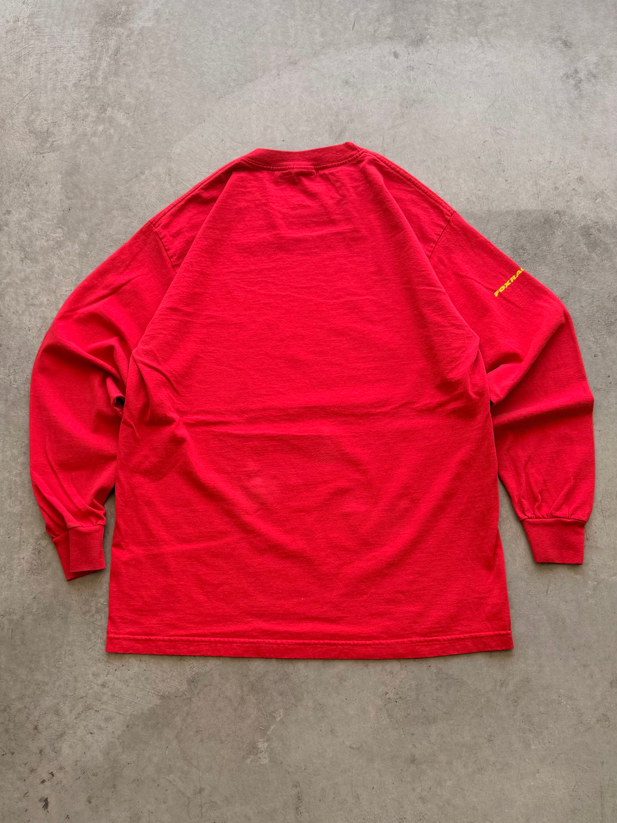 Fox red flames long sleeve - L