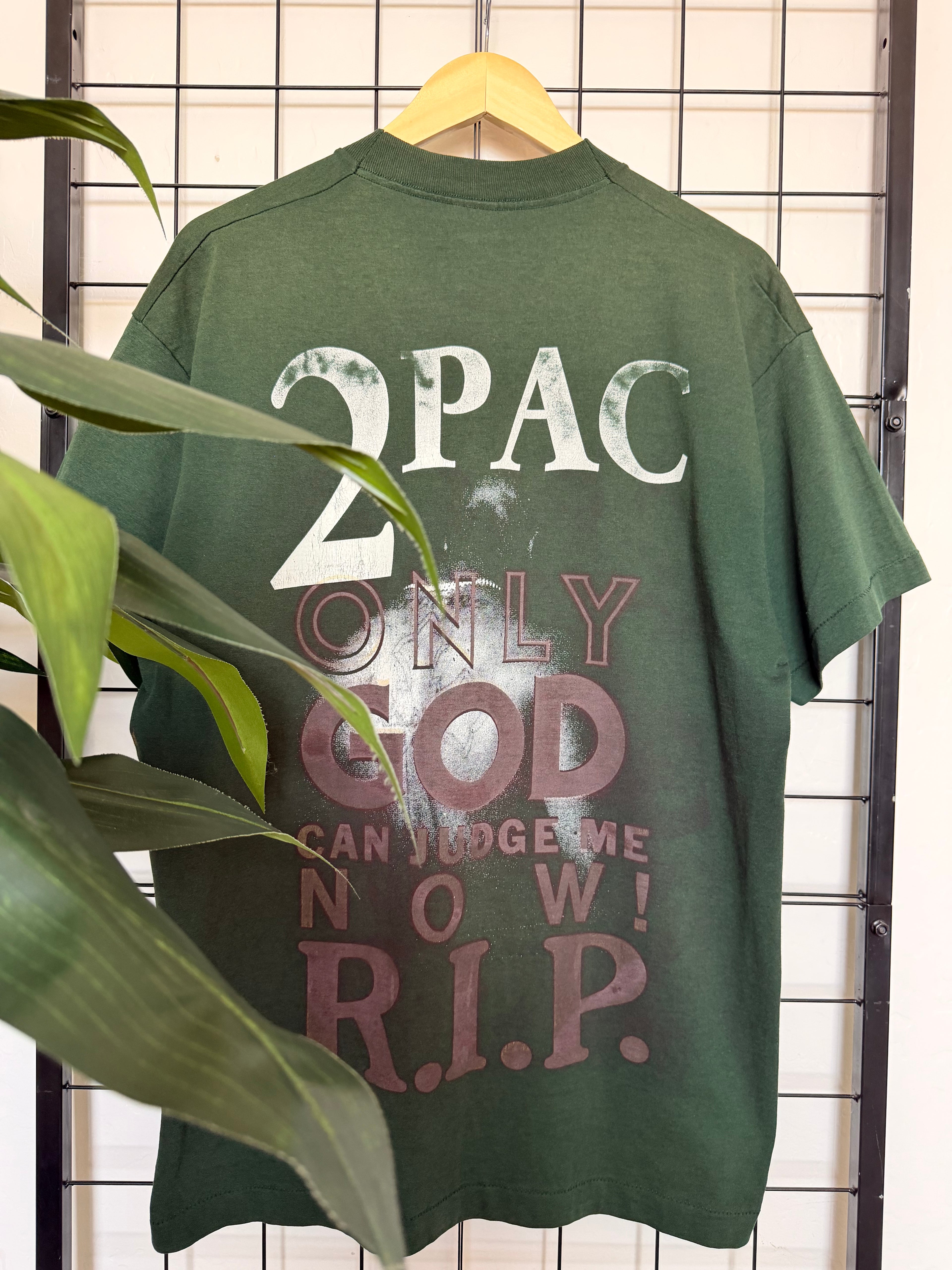 Tupac Heaven ain't hard to find heaven rap tee - L