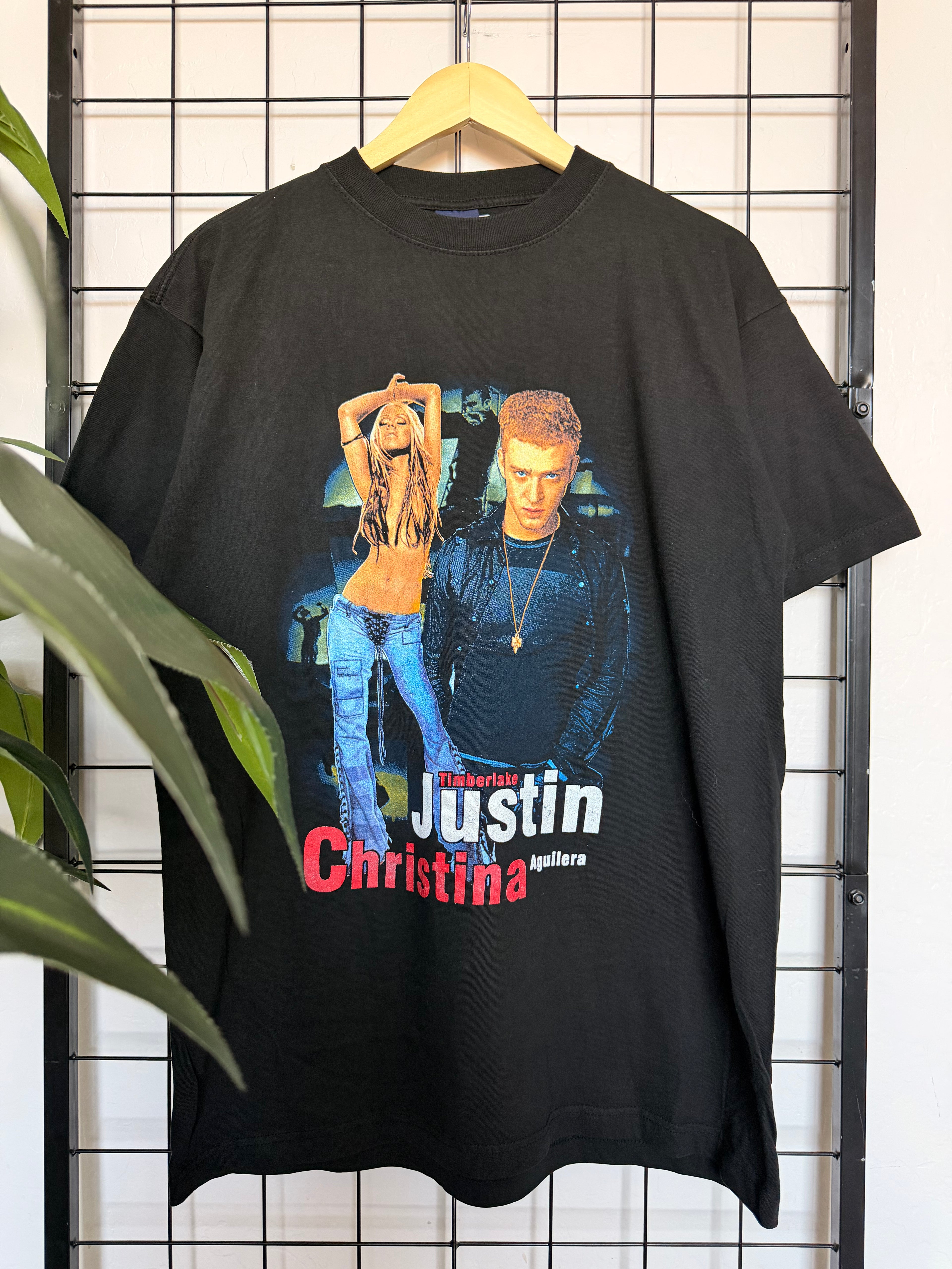 Justin & Christina black tour tee - L