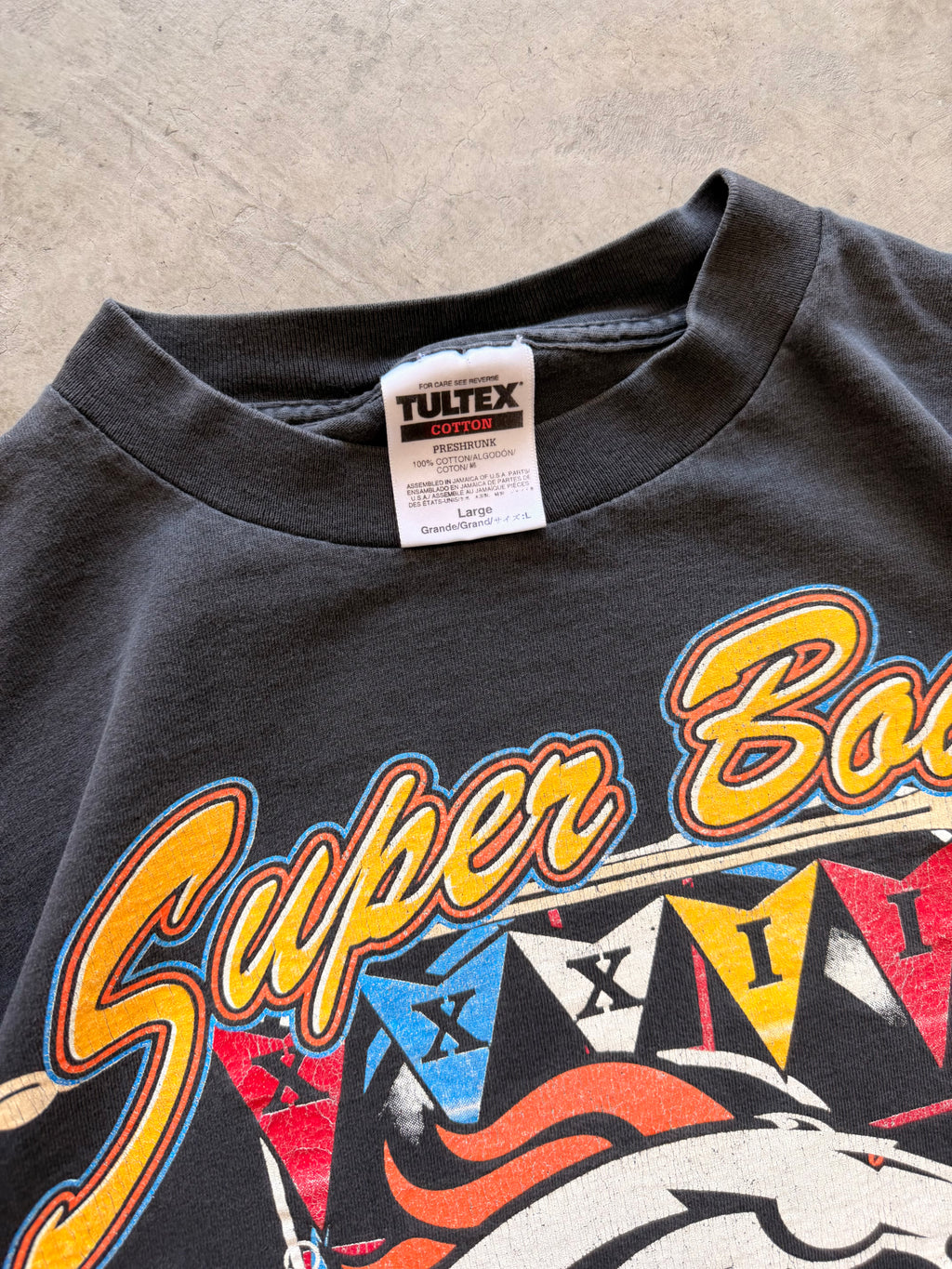 Broncos super bowl faded tee - M