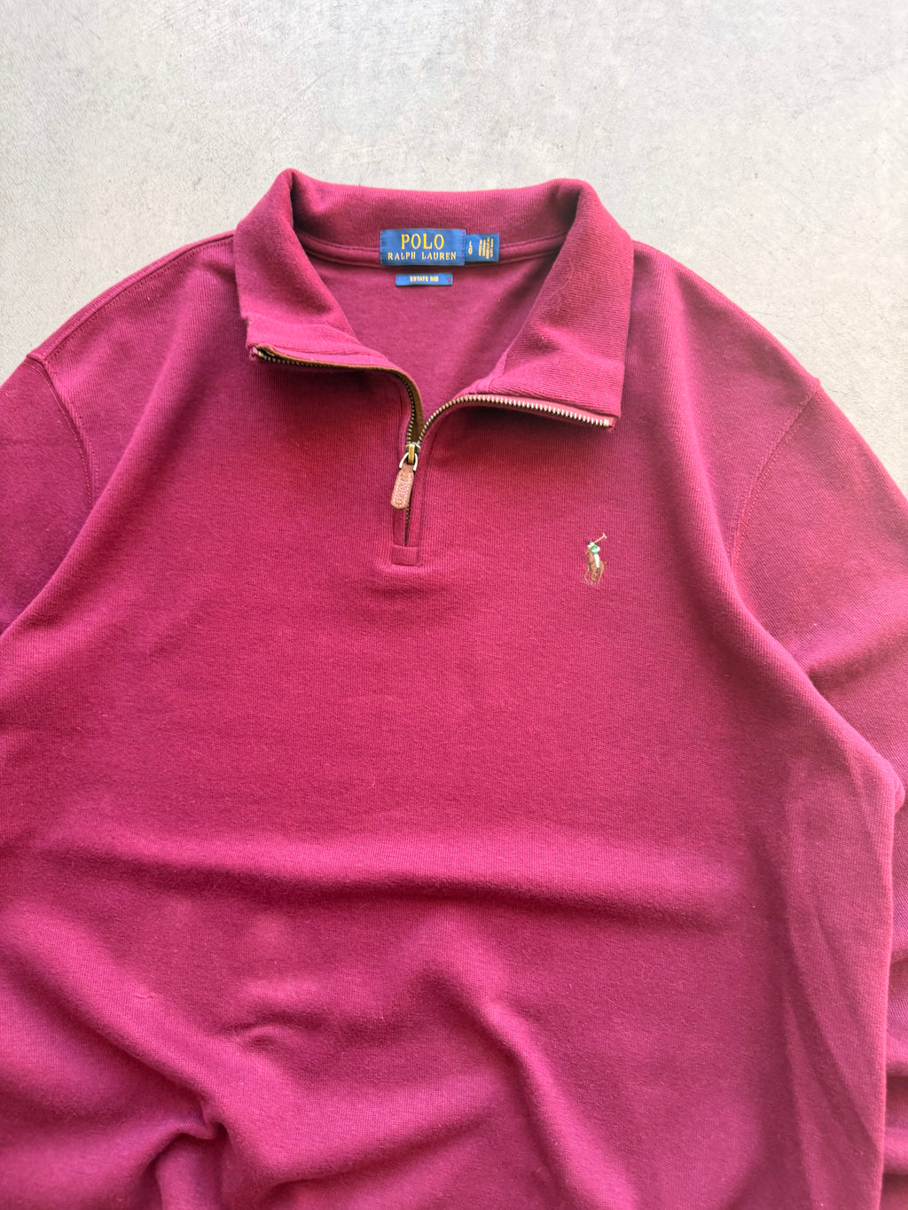Polo maroon quarter zip - L