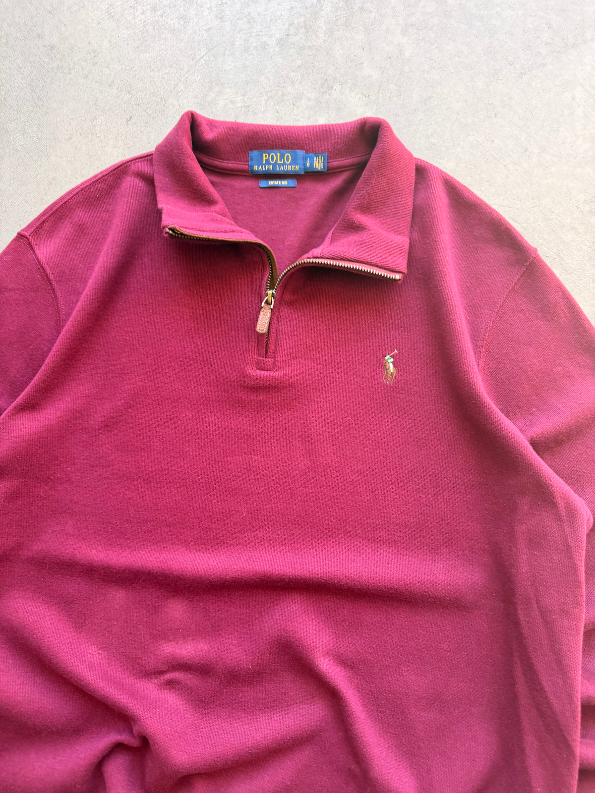 Polo maroon quarter zip - L