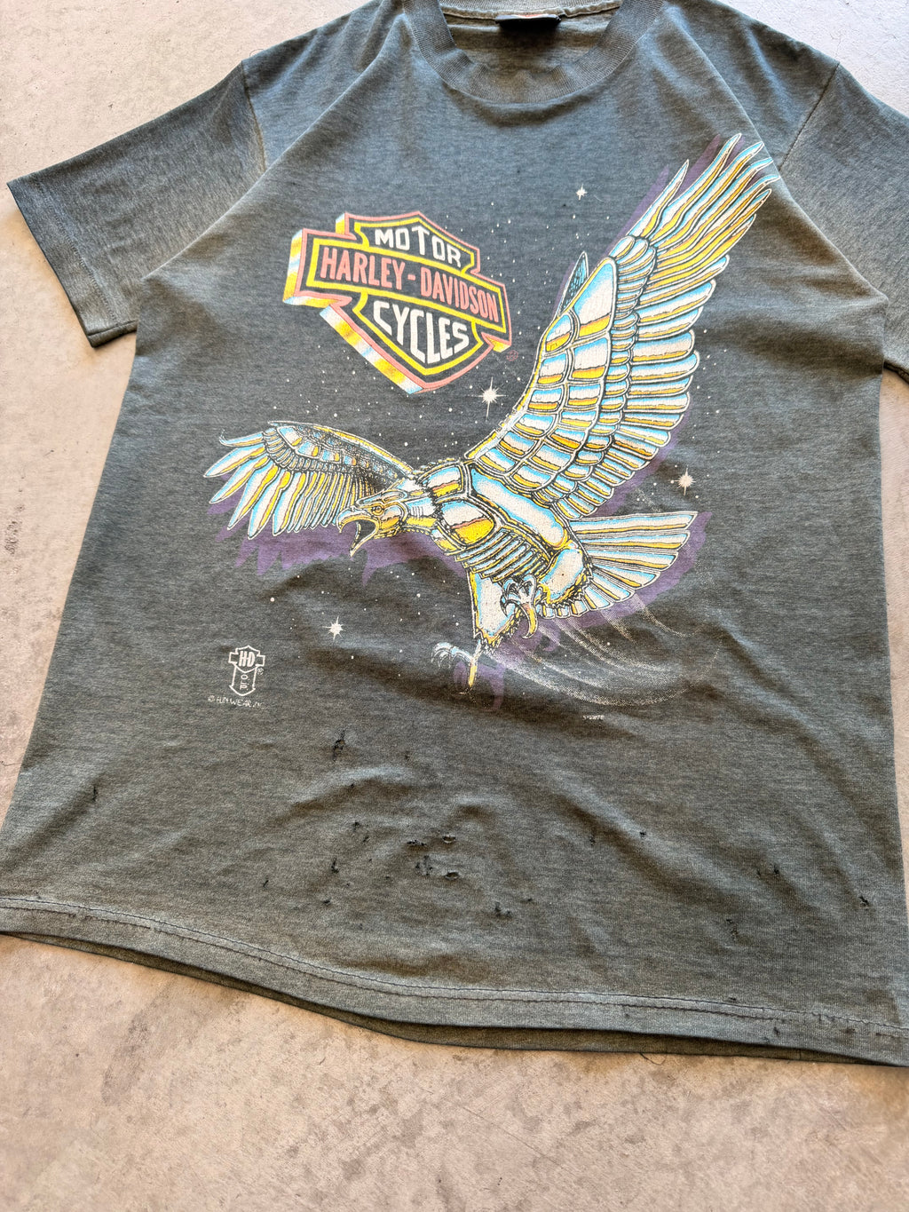 Harley Davidson metal eagle tee - M