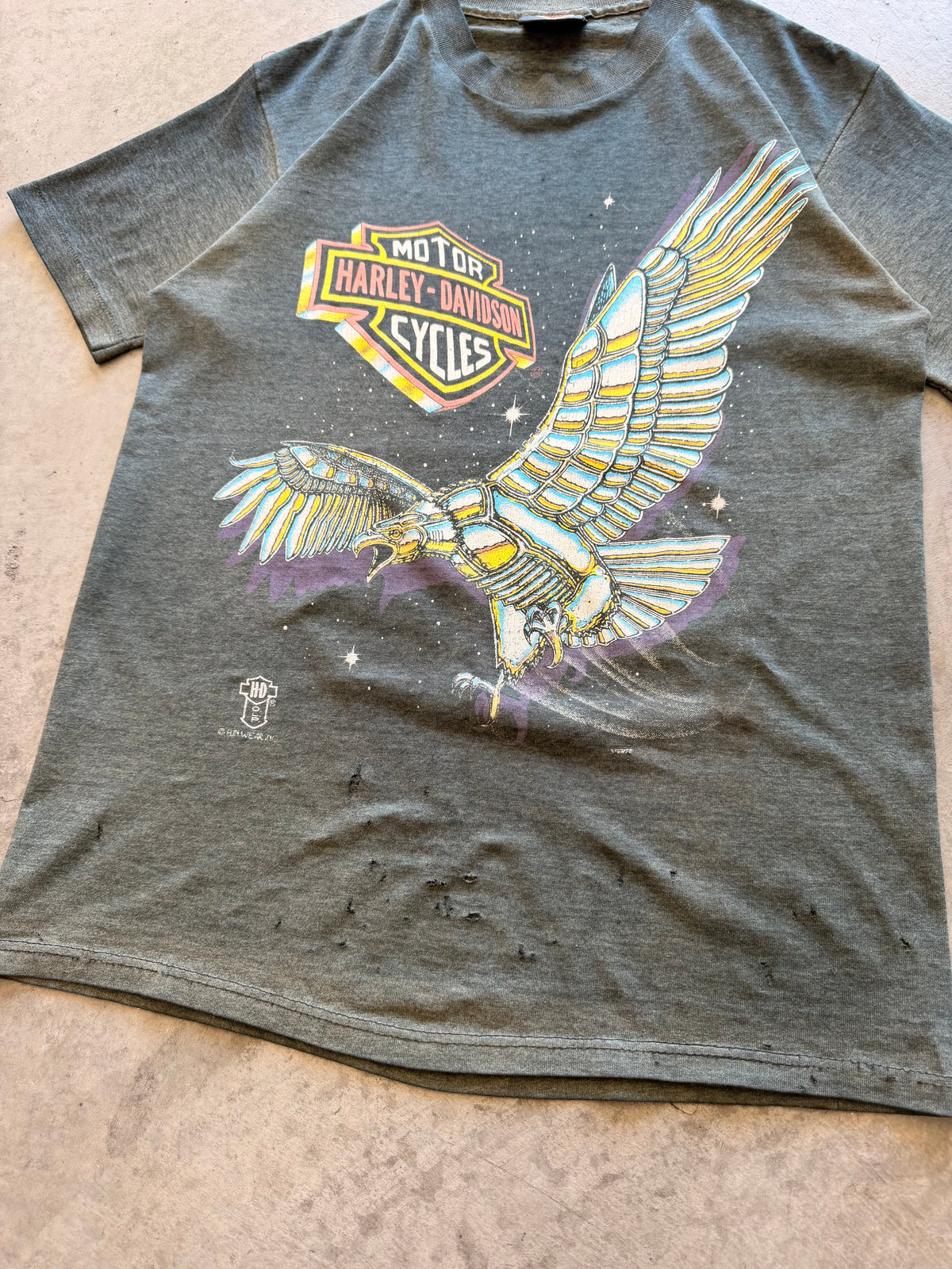 Harley Davidson metal eagle tee - M