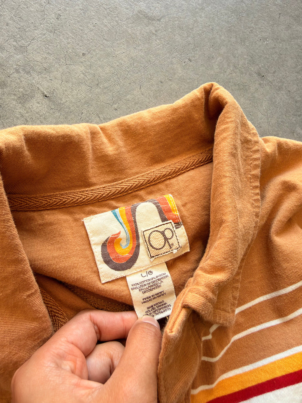 00s Ocean Pacific long sleeve polo - L