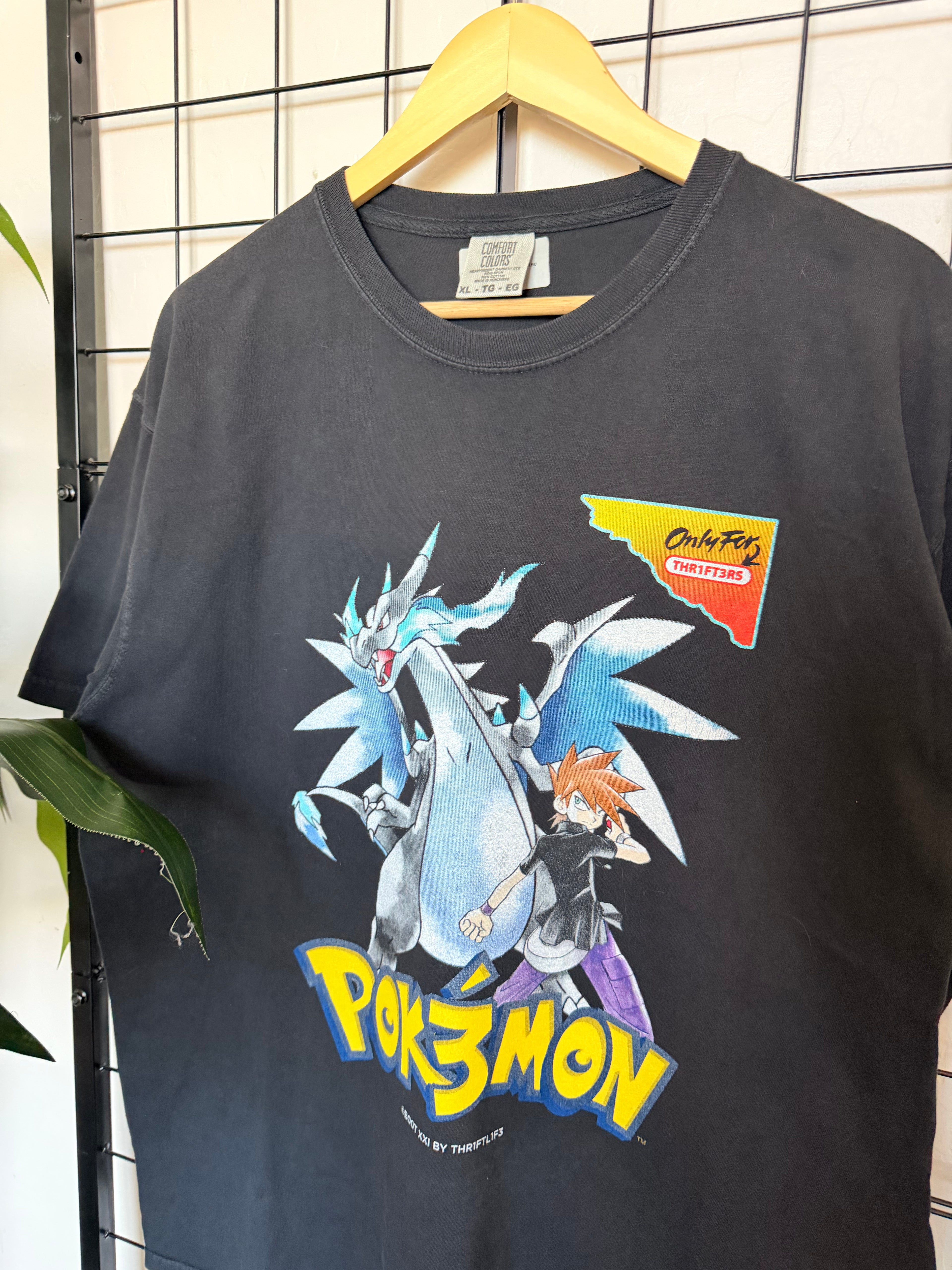 Pokemon by thr1ftlif3 black tee - XL