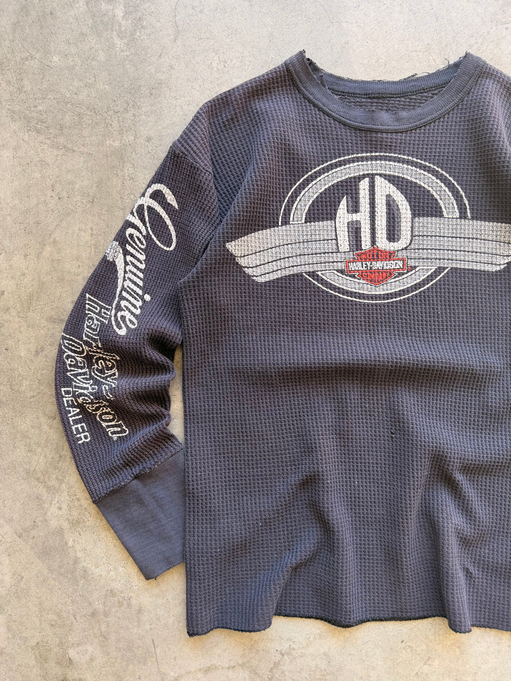 90s Harley Davidson faded thermal - S