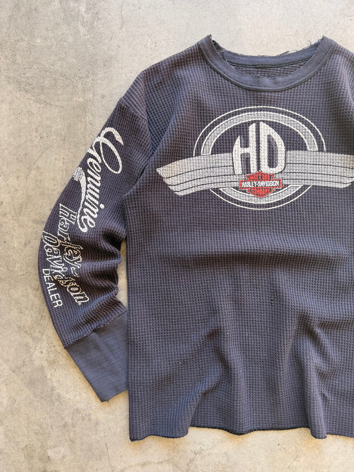 90s Harley Davidson faded thermal - S