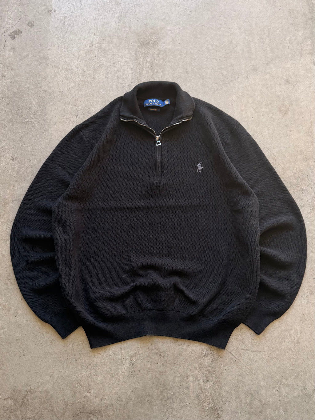 Polo black quarter zip - L