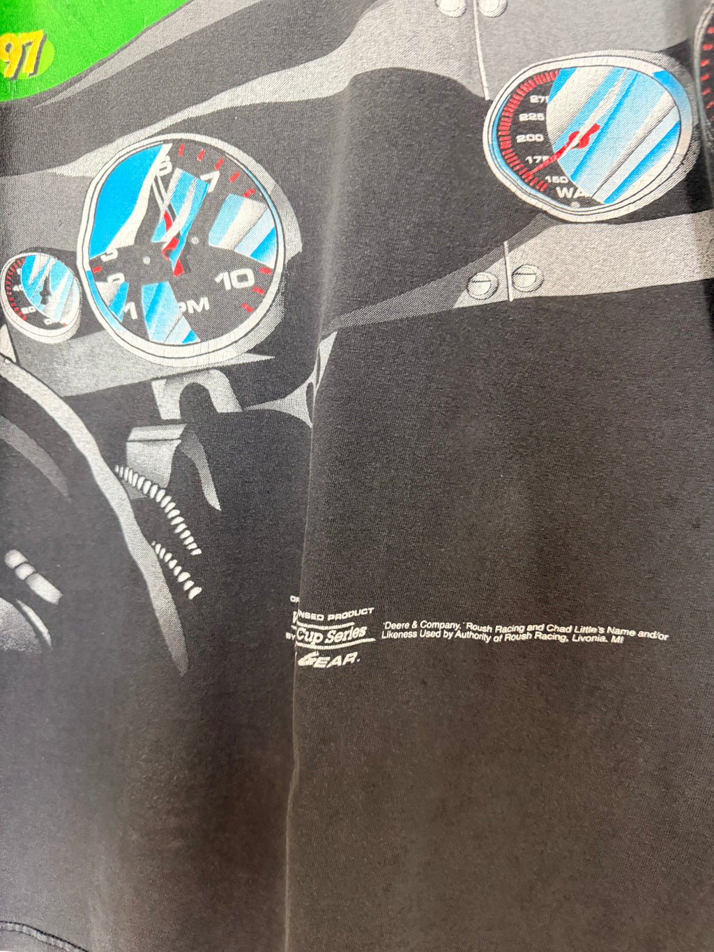 Attack the track faded NASCAR AOP tee - 2XL