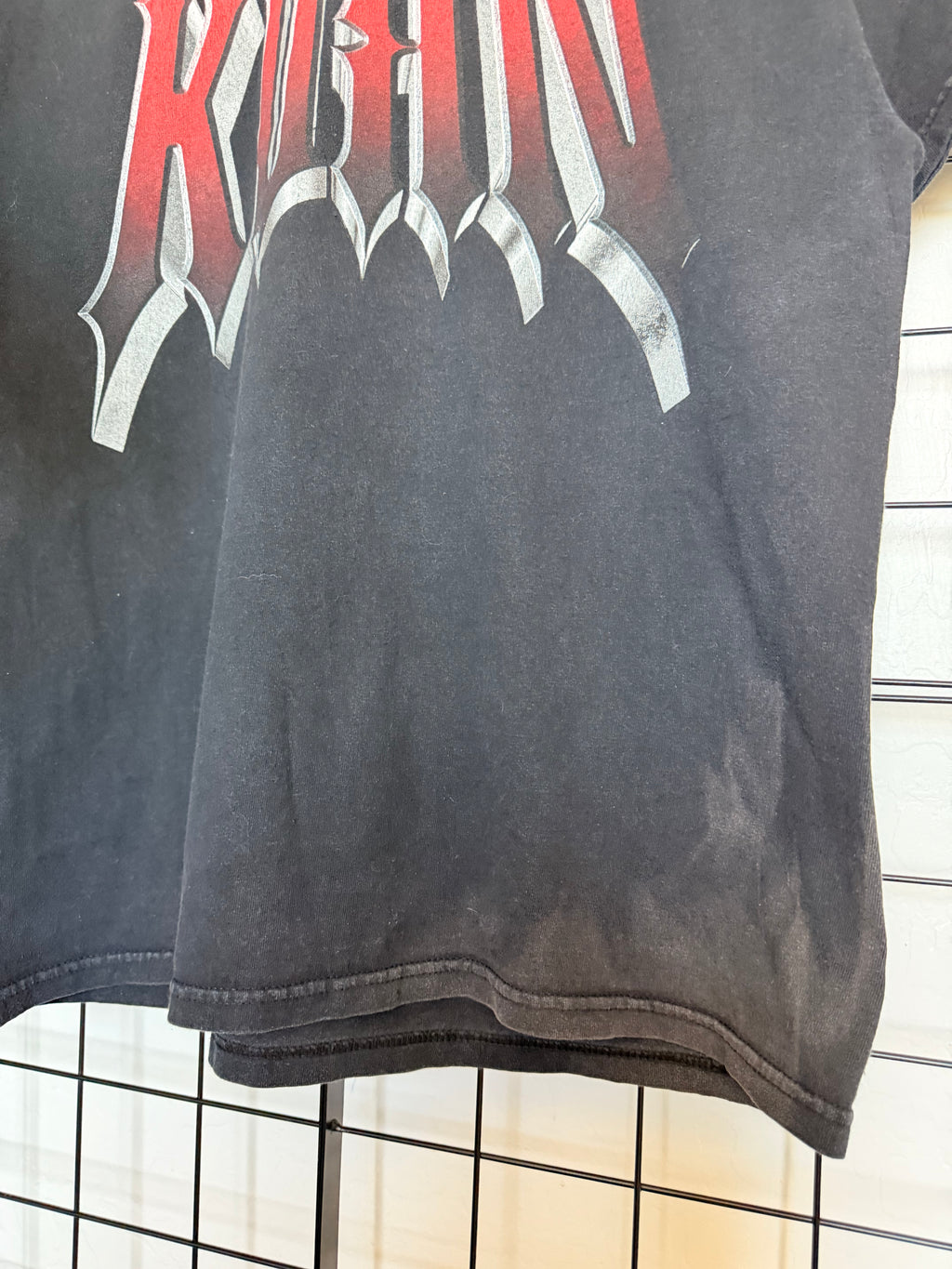 90s Korn black band tee - L