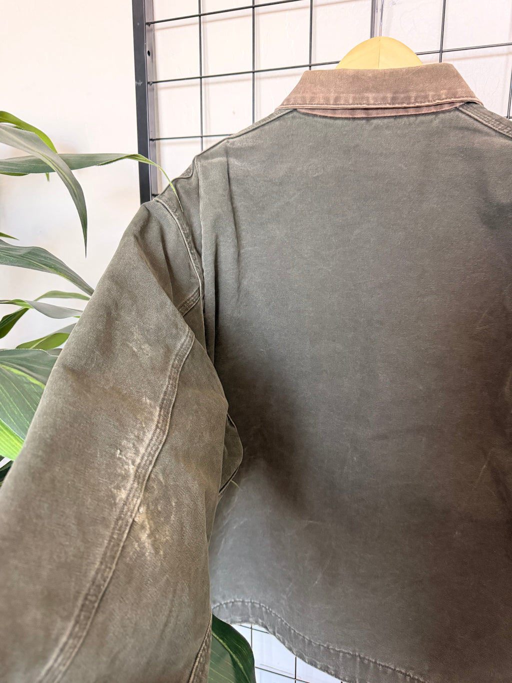 2003 J97 Carhartt Detroit moss green blanket lined jacket - 2XL