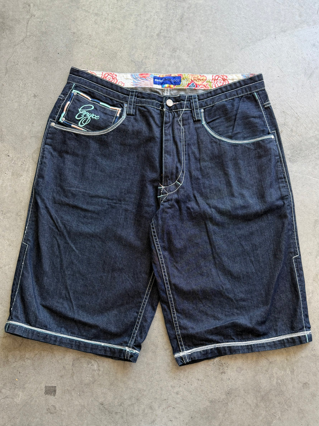 Enyce raw denim y2k jorts Sz 40