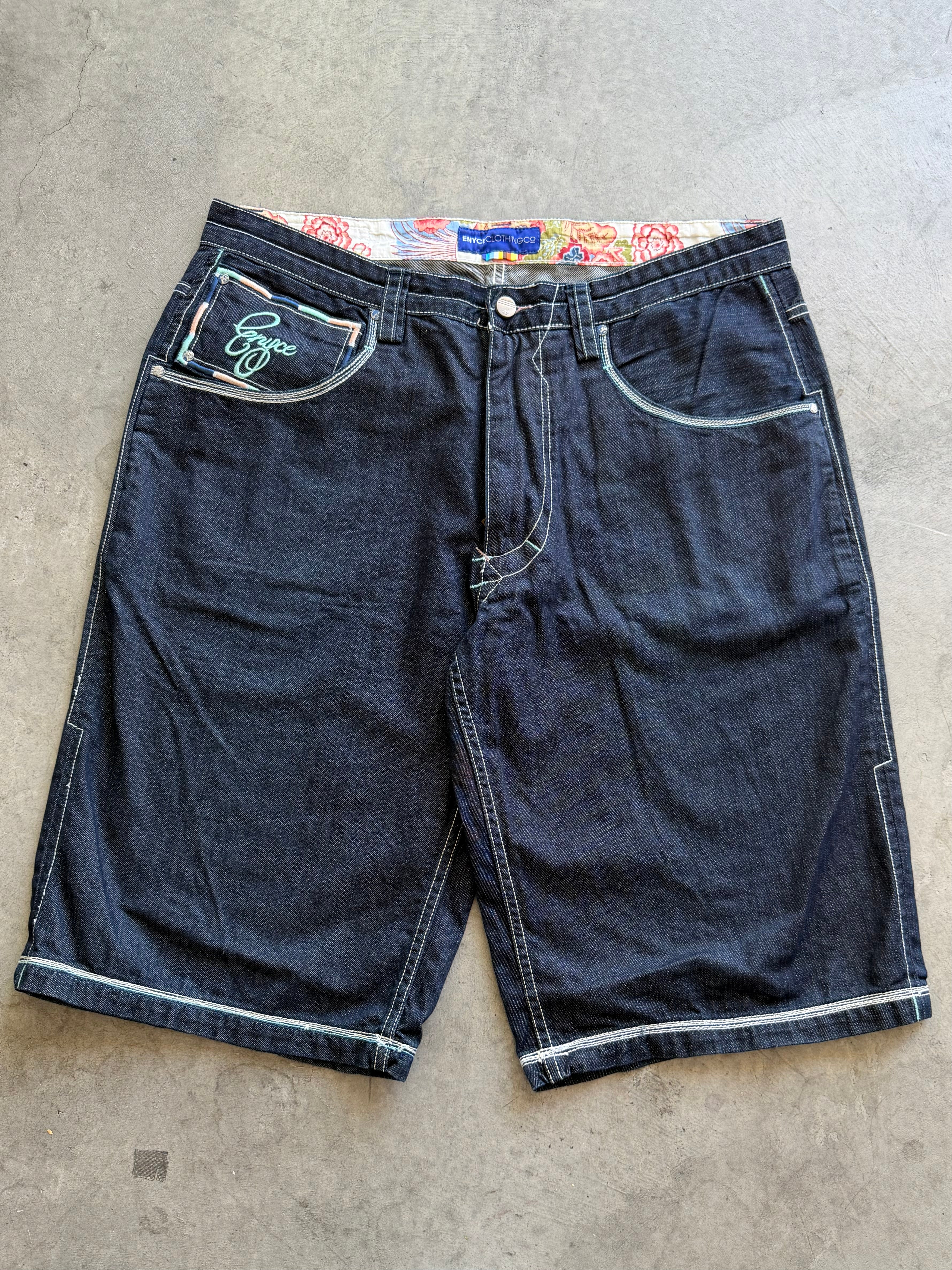 Enyce raw denim y2k jorts Sz 40