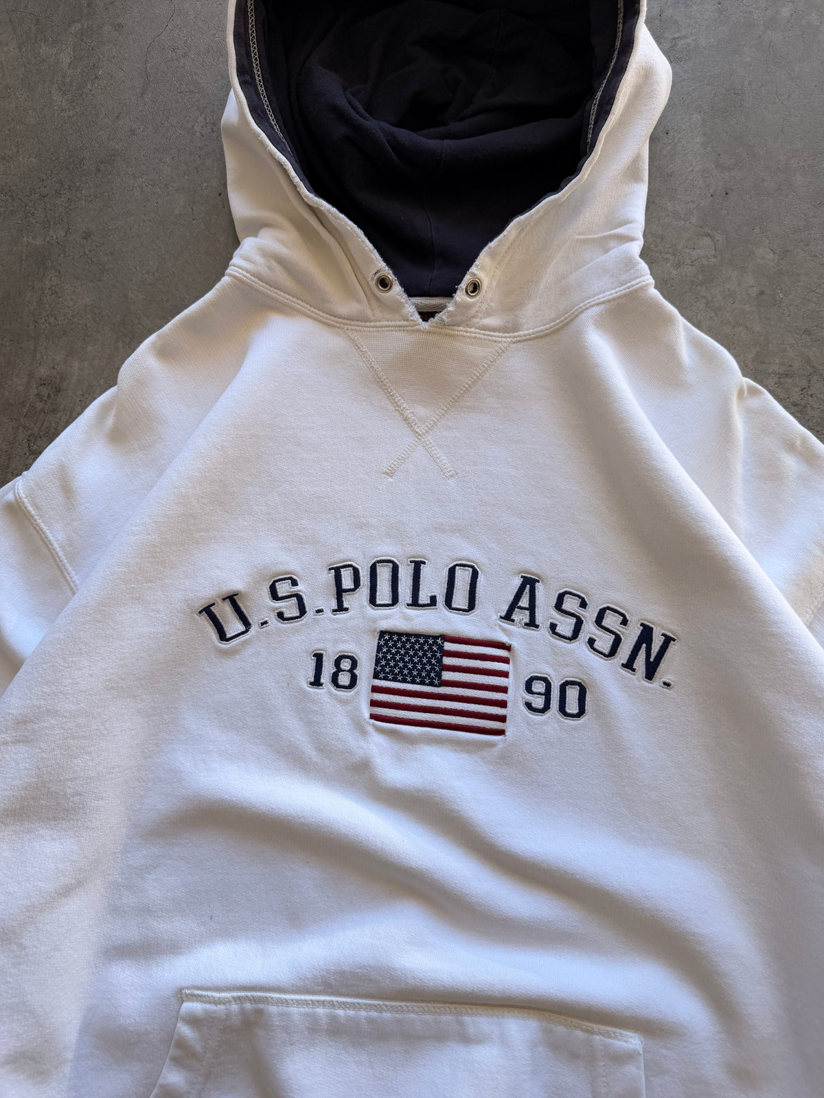 U.S. polo assn white hoodie - XL