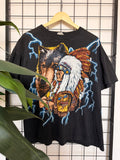 USA Thunder Native American and Wolf tee - L