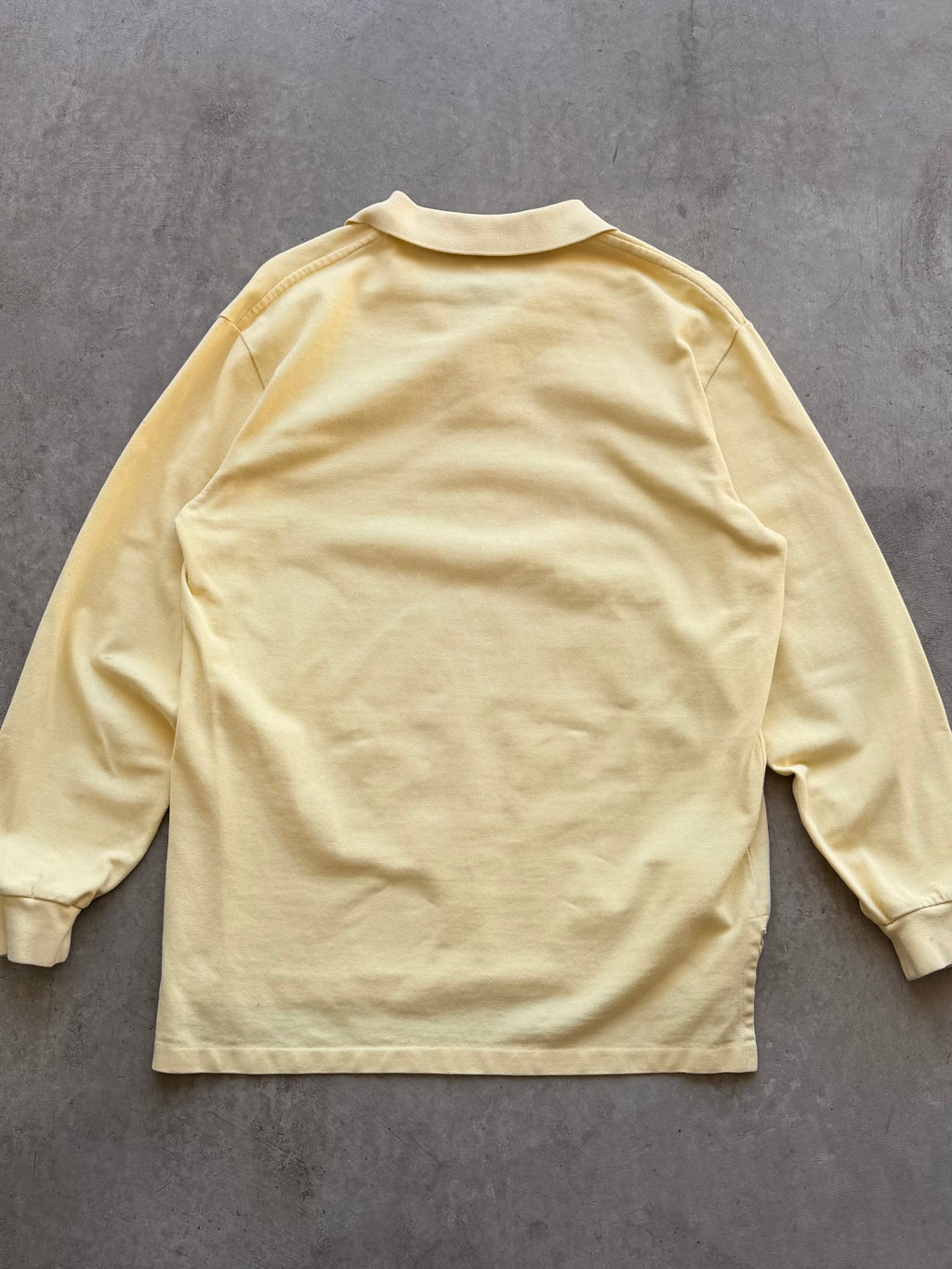 Yellow long sleeve Polo - L