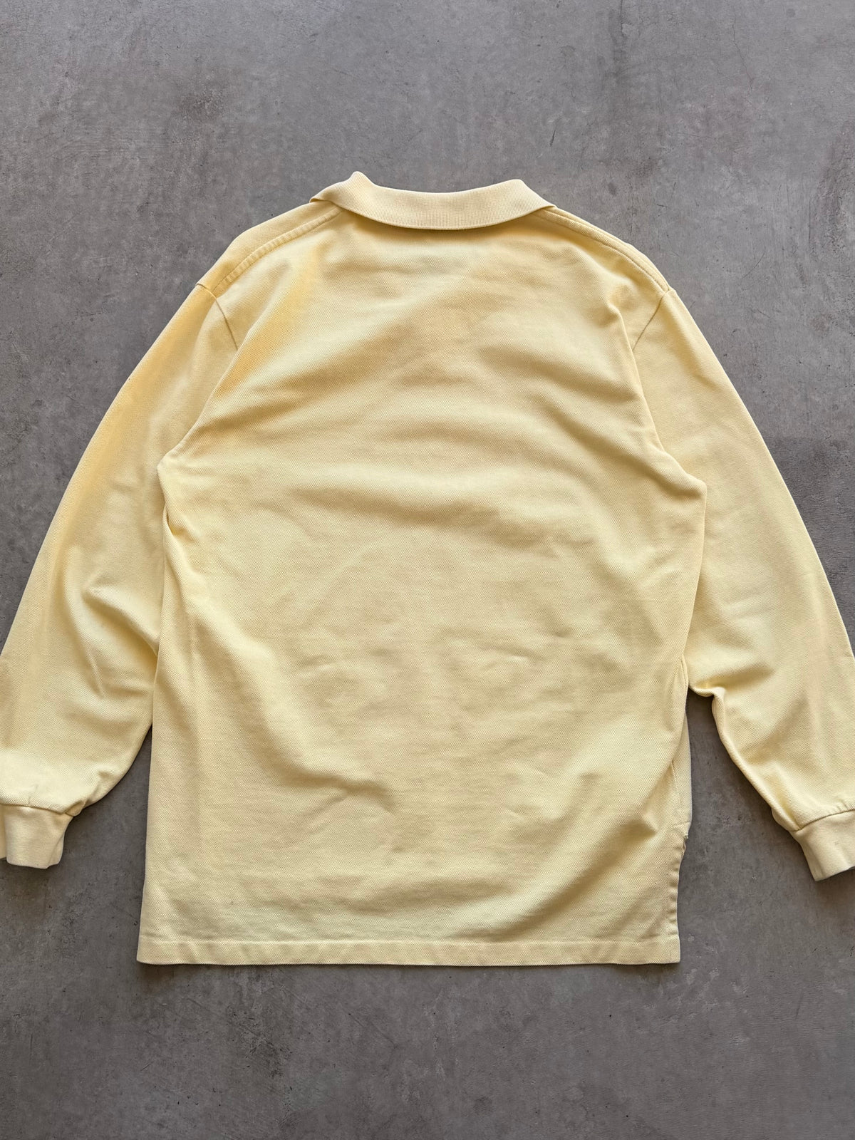 Yellow long sleeve Polo - L