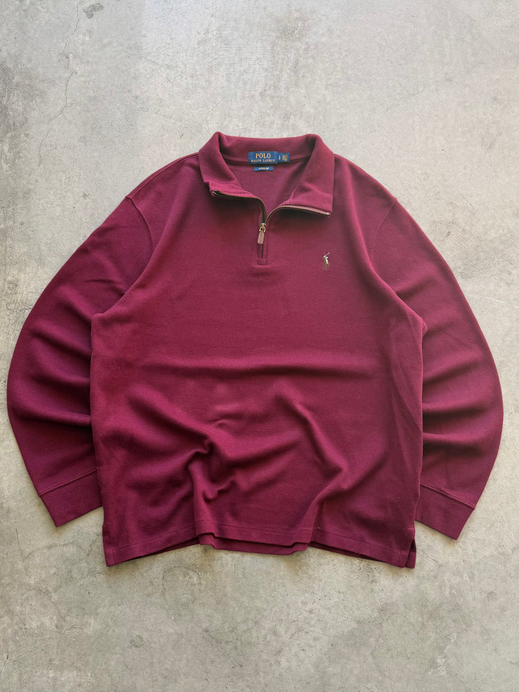 Polo maroon quarter zip - L