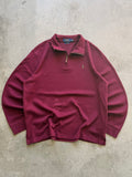 Polo maroon quarter zip - L