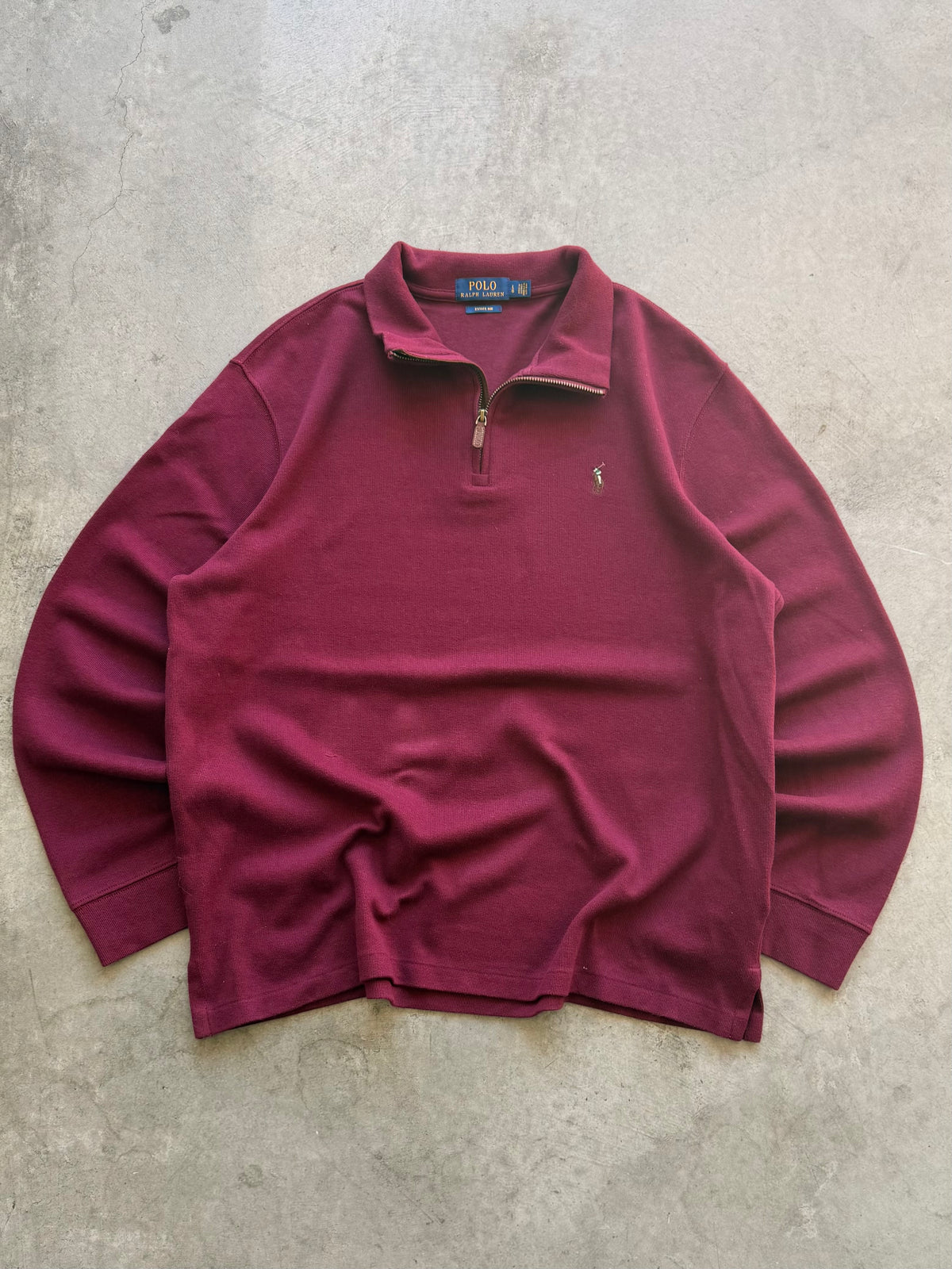 Polo maroon quarter zip - L
