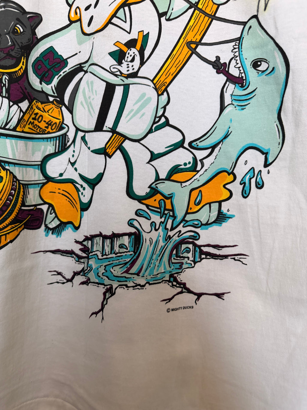 Mighty Ducks Signatures white tee - XL