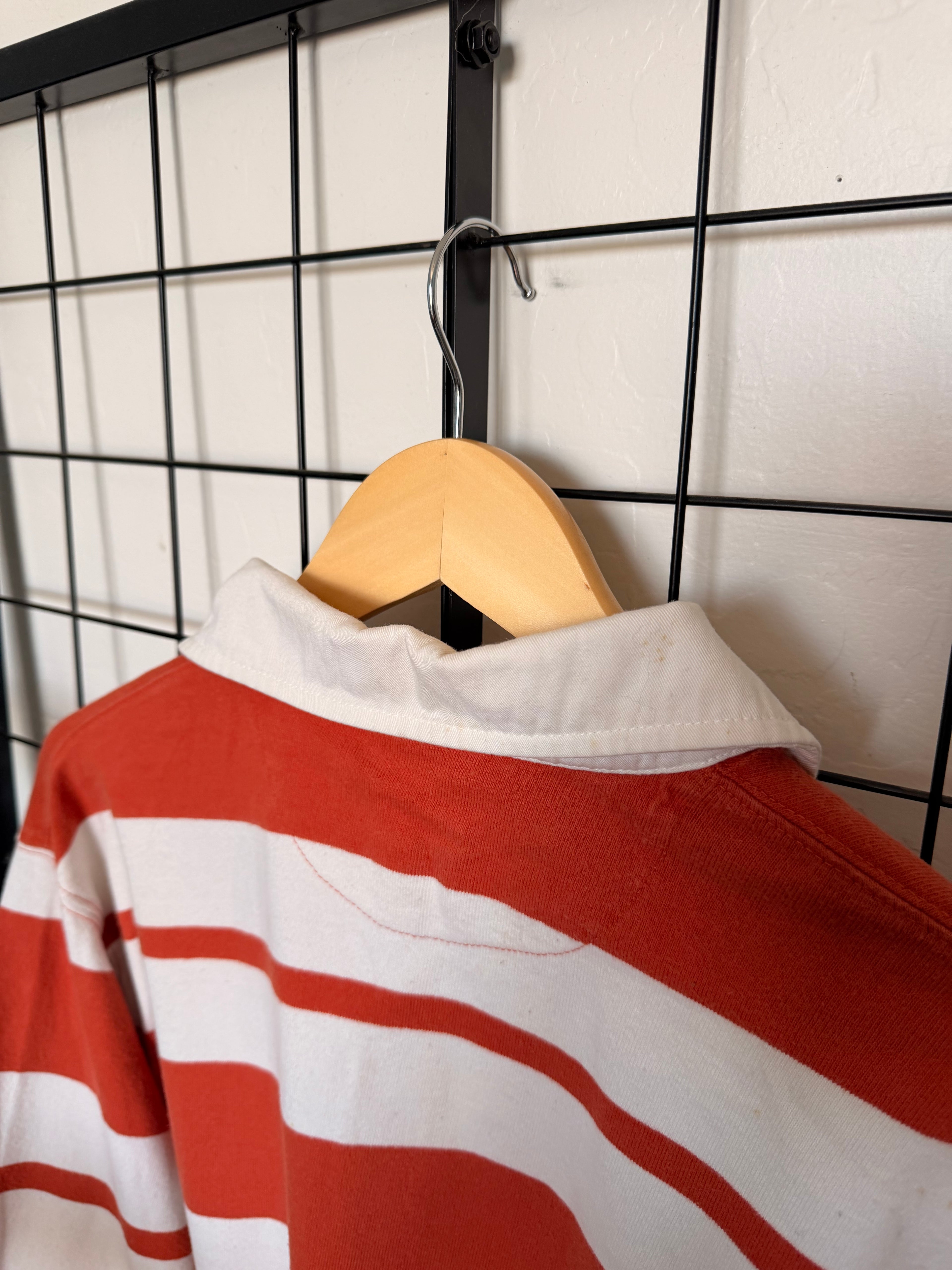 American Eagle striped rugby polo long sleeve - L