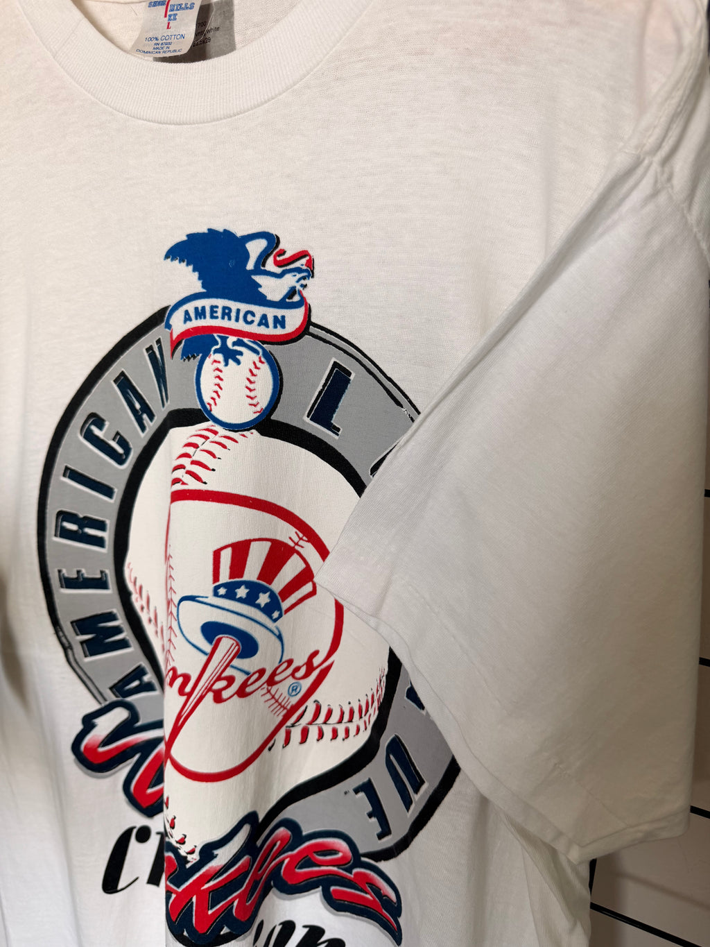 New York Yankees white vintage tee - L