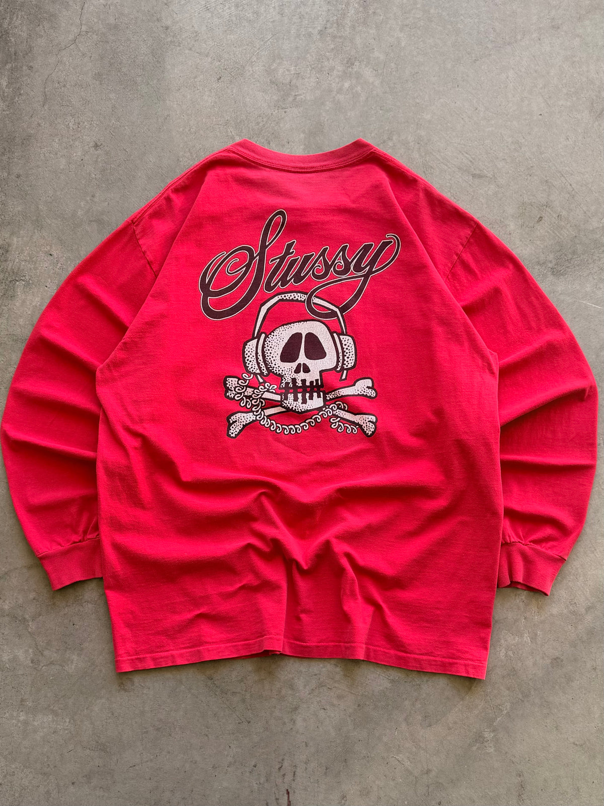 Vintage Stussy skull long sleeve - XL