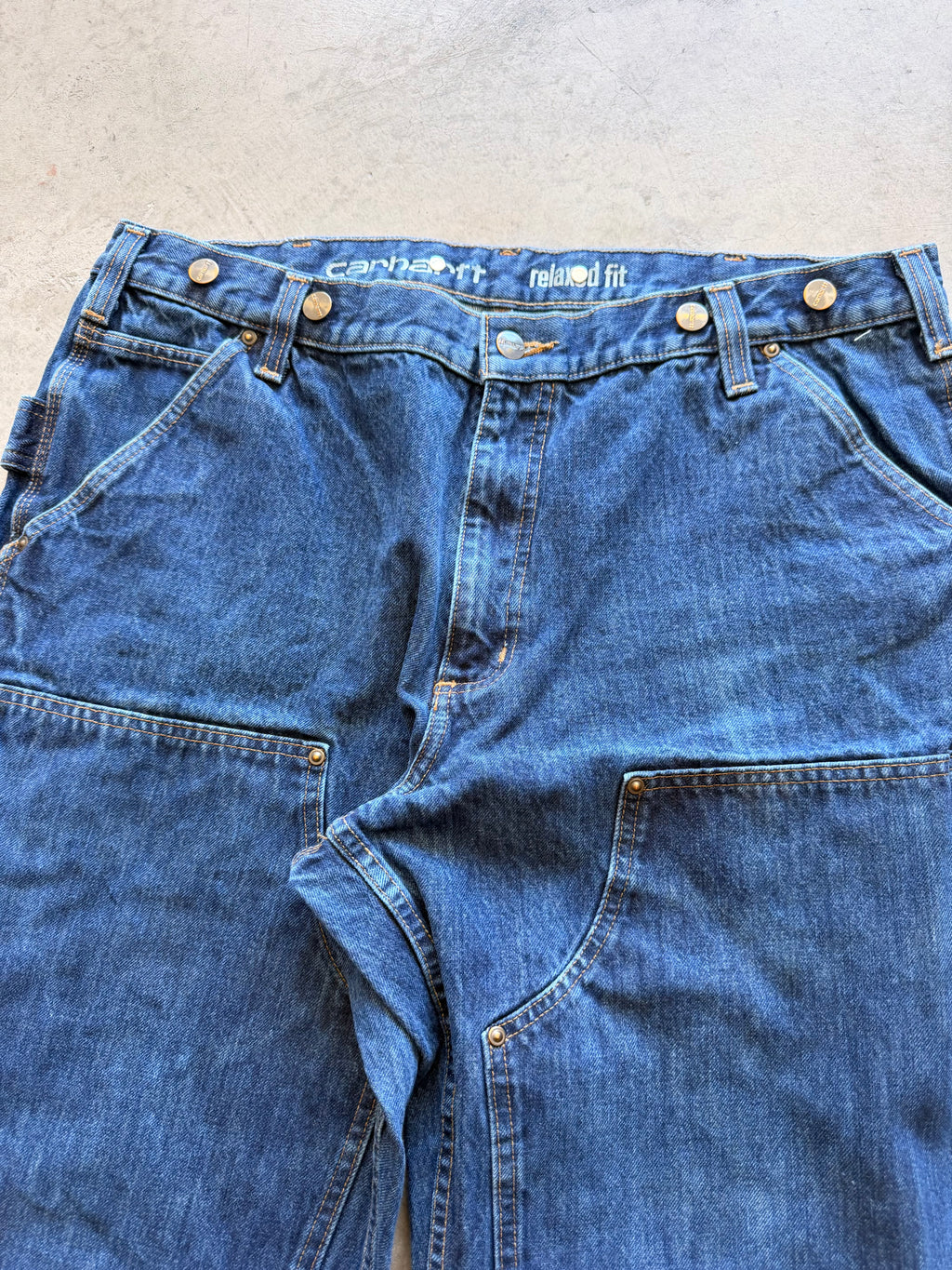 Carhartt dark denim double knees Sz 37