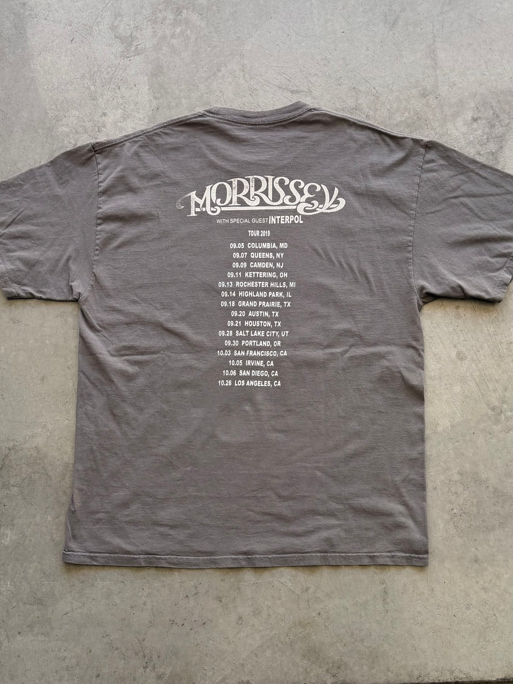 Morrissey grey tour tee - L