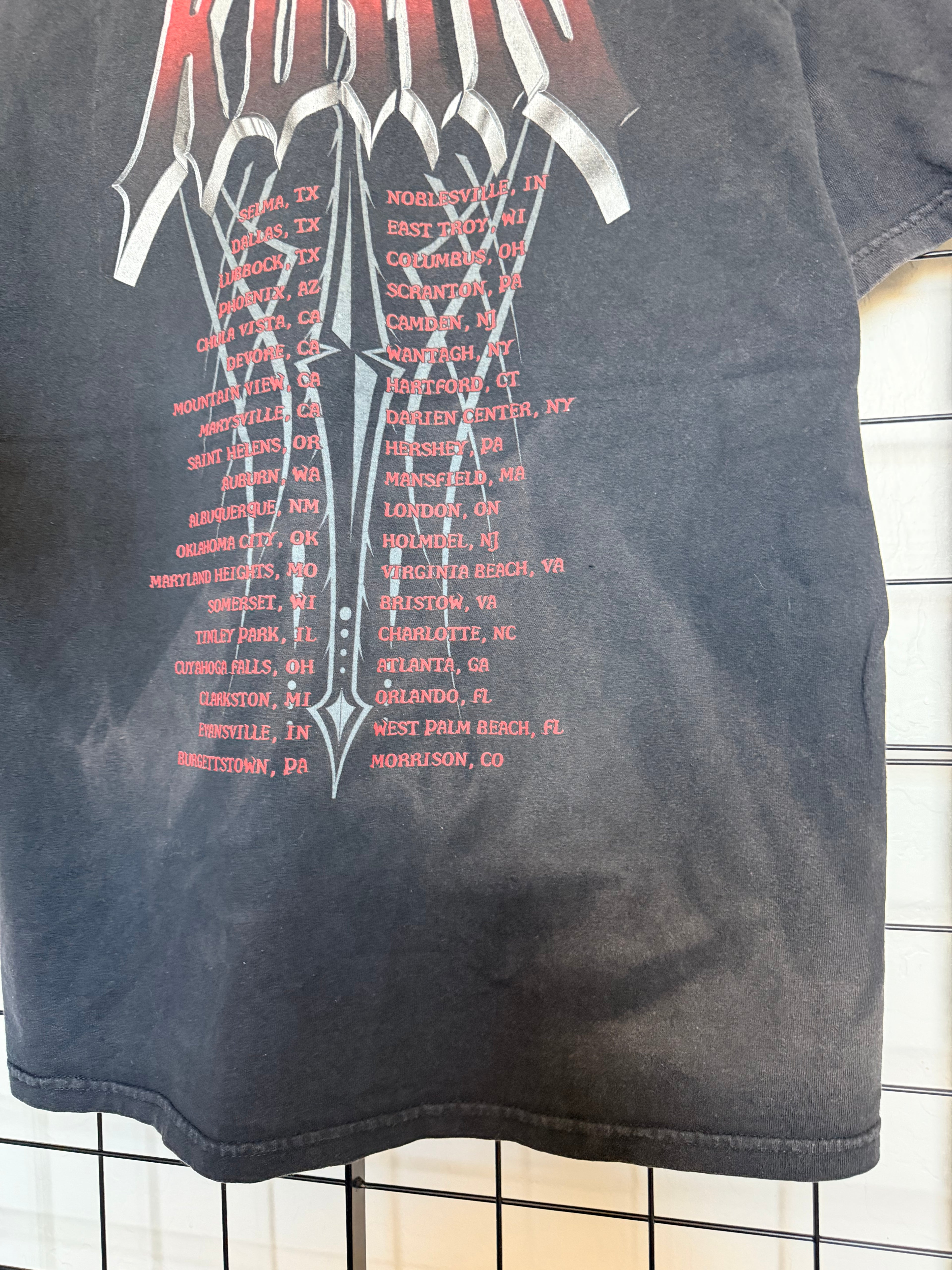 90s Korn black band tee - L
