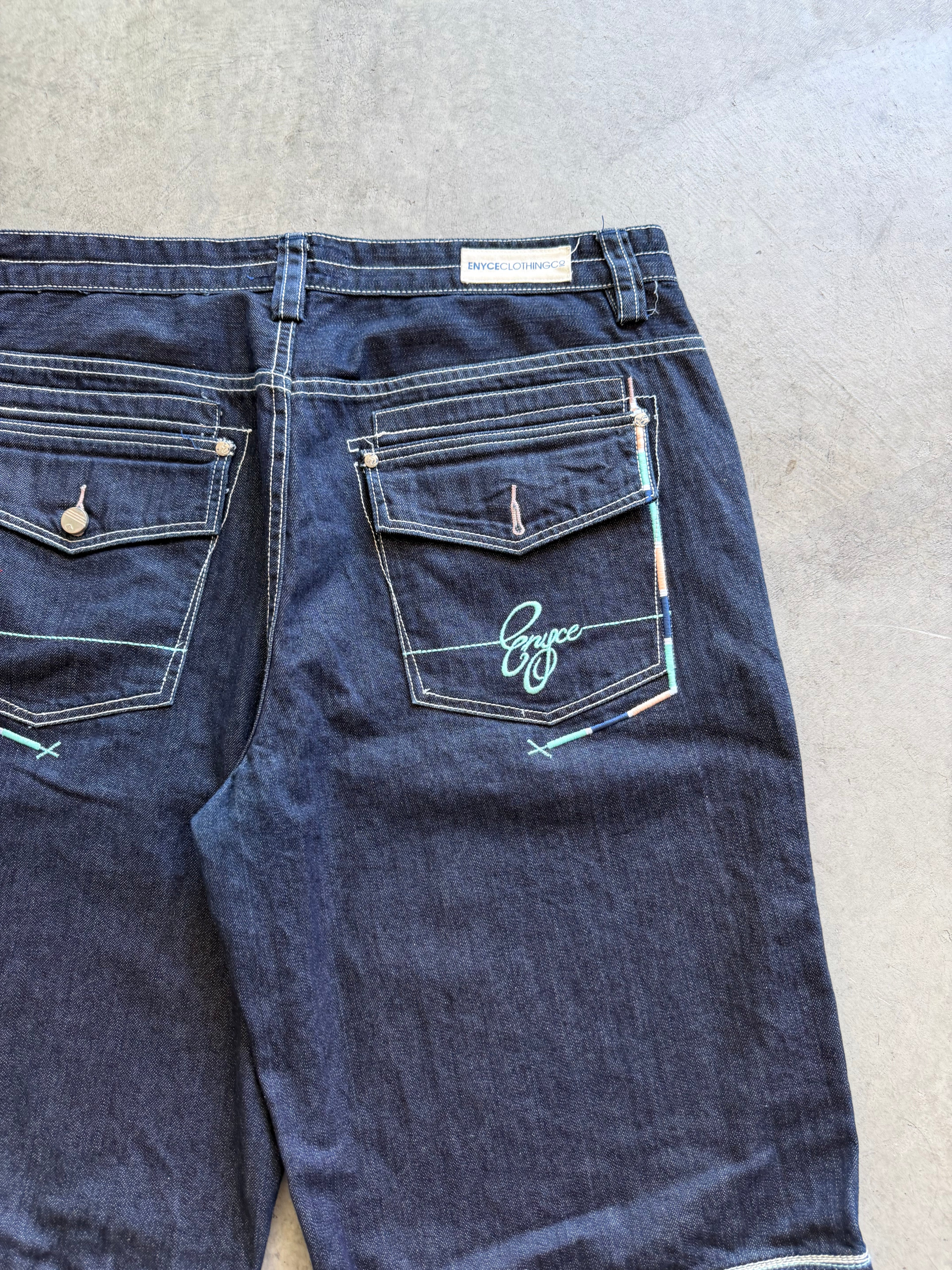 Enyce raw denim y2k jorts Sz 40