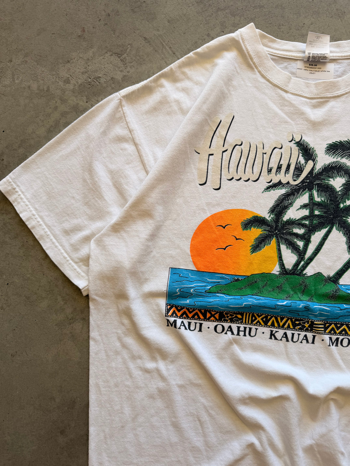 Hawaii white tee - XL
