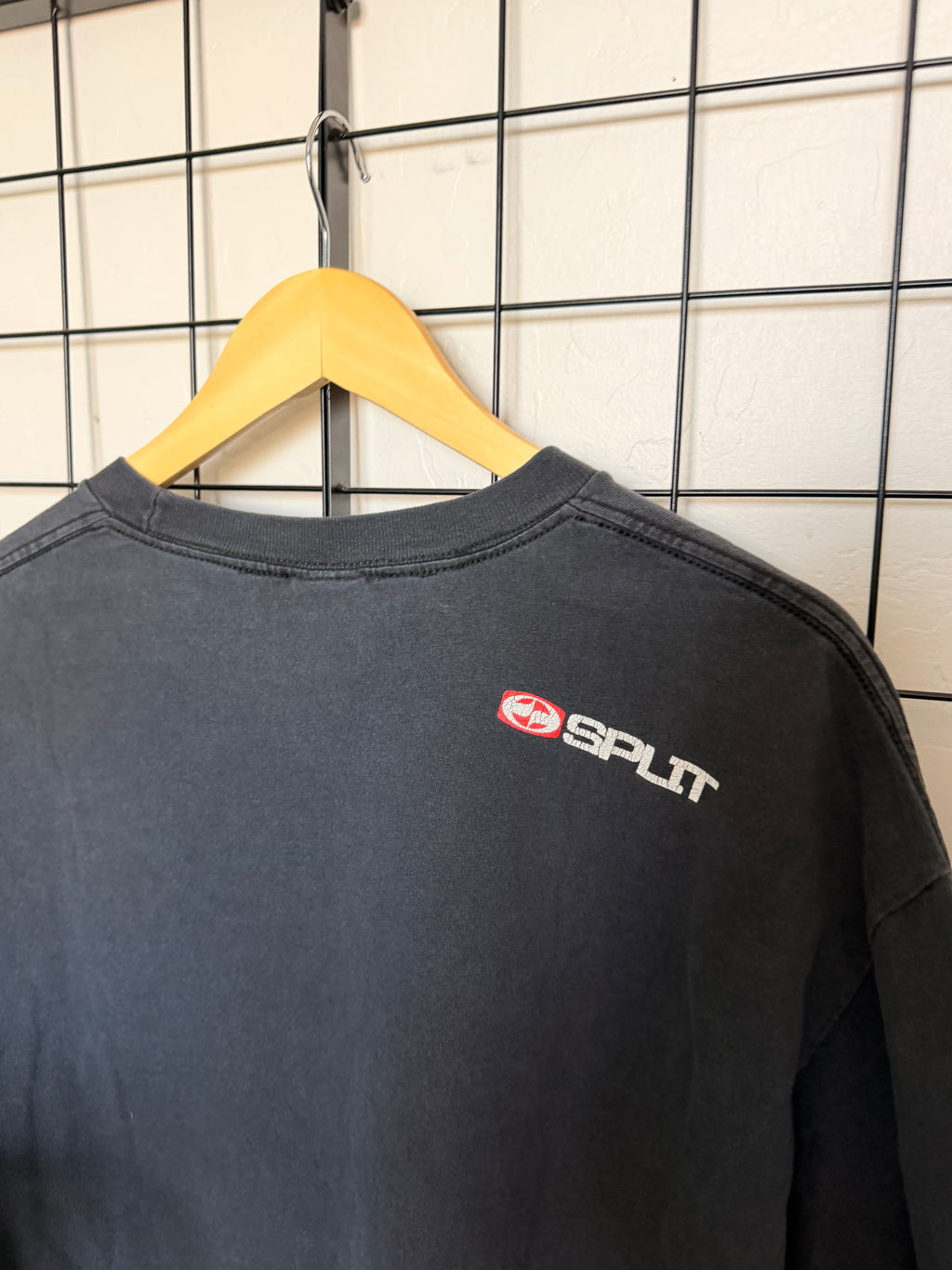Split skate black faded tee - XL