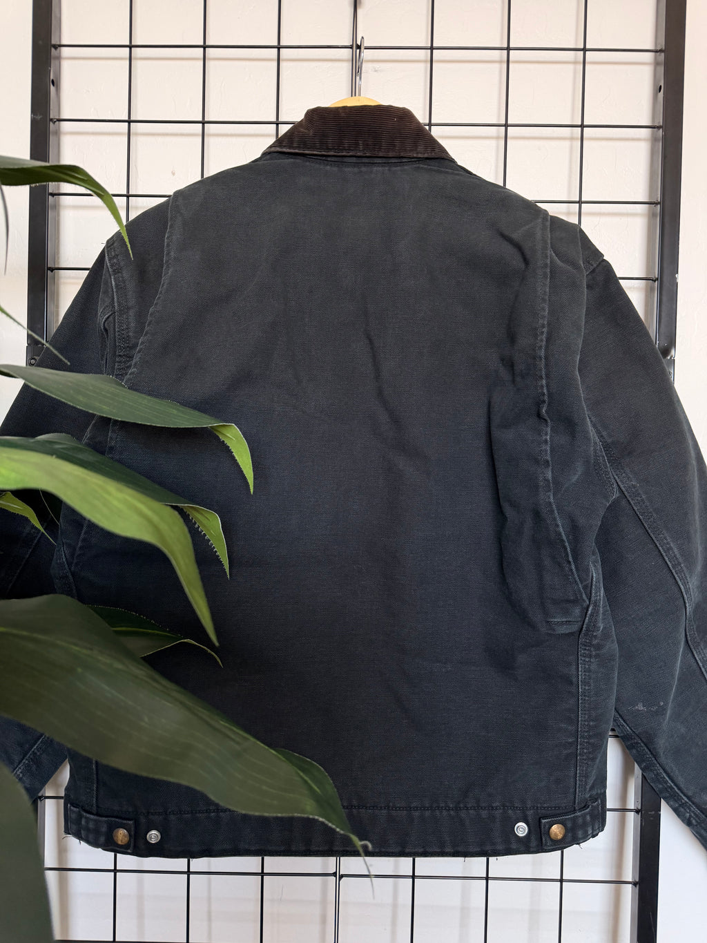 J001 Black Carhartt Detroit blanket lined jacket - M