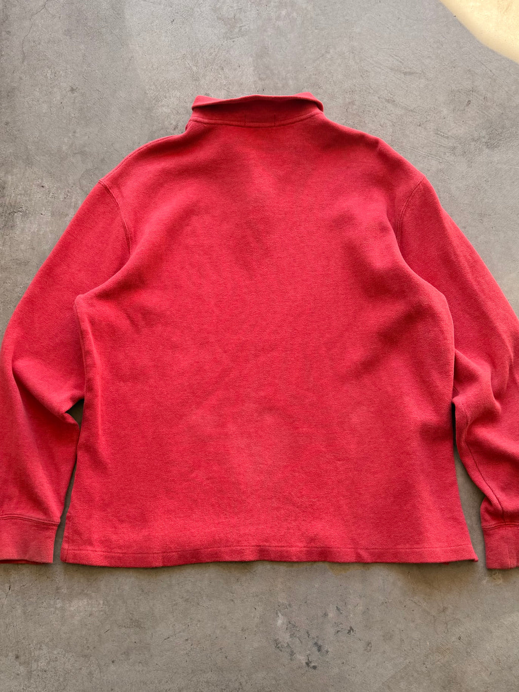 Red Polo quarter zip - L