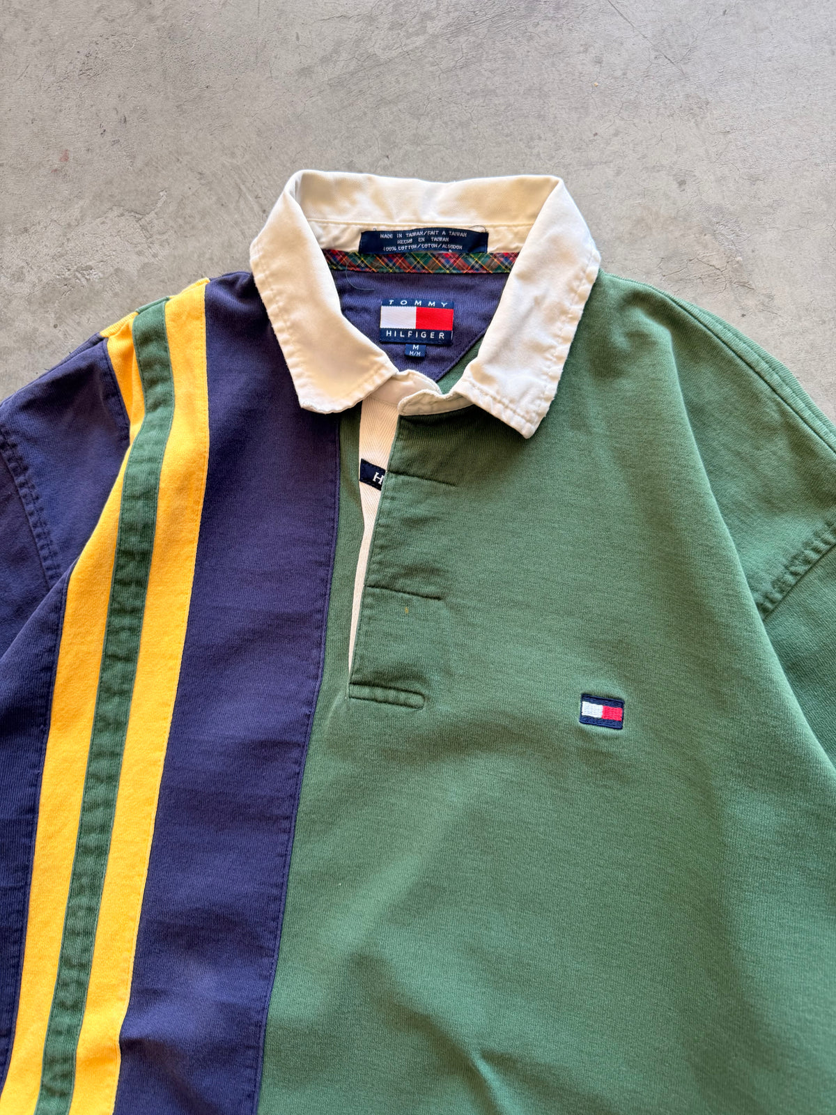 00s Tommy Hilfiger long sleeve polo - M