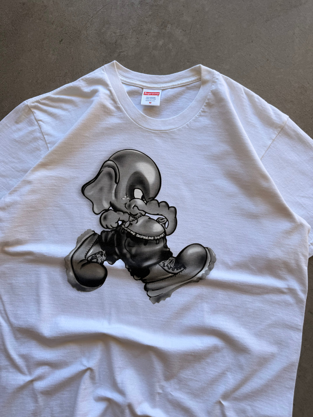 Supreme elephant SS 22 white tee - M