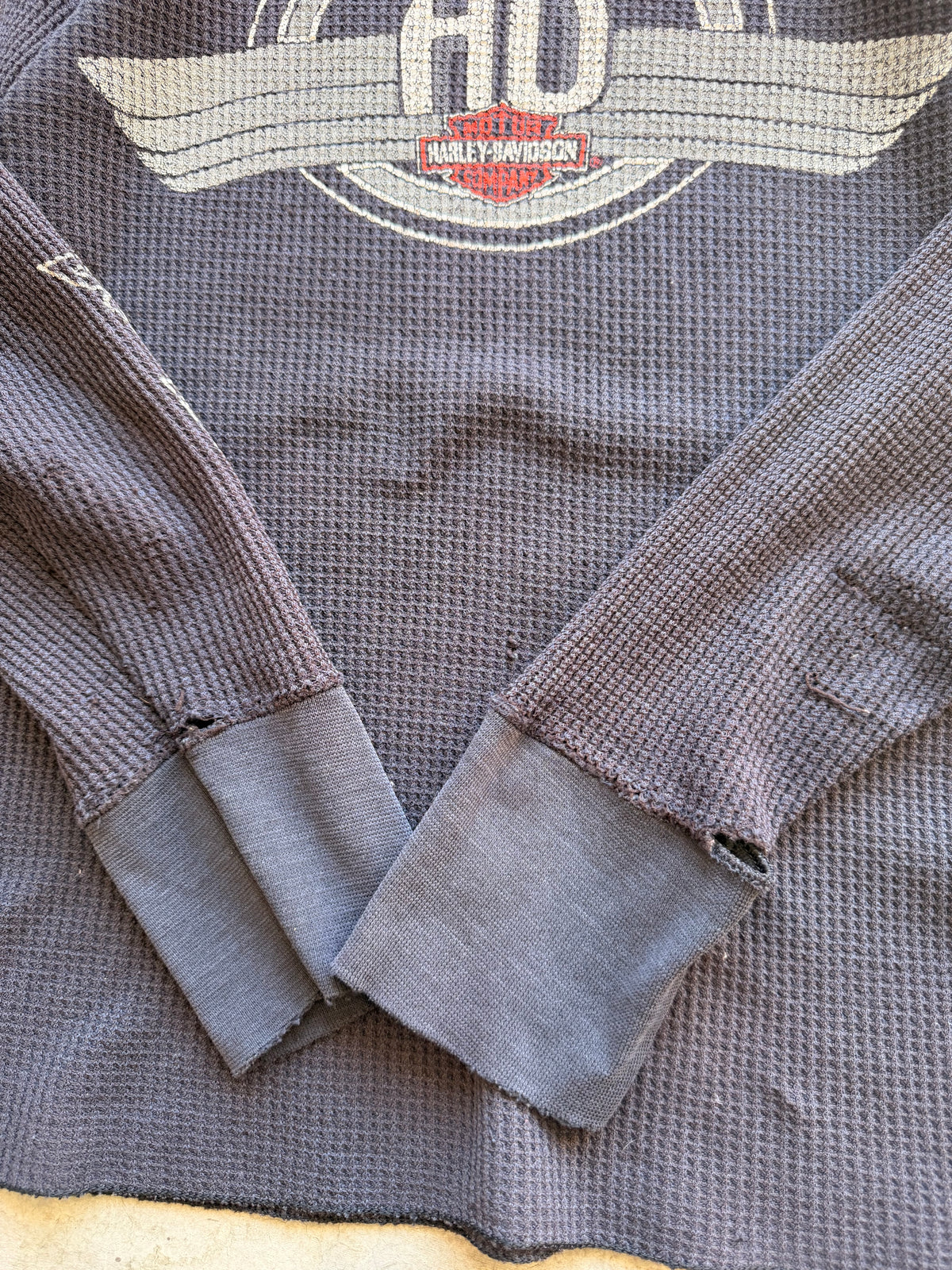 90s Harley Davidson faded thermal - S