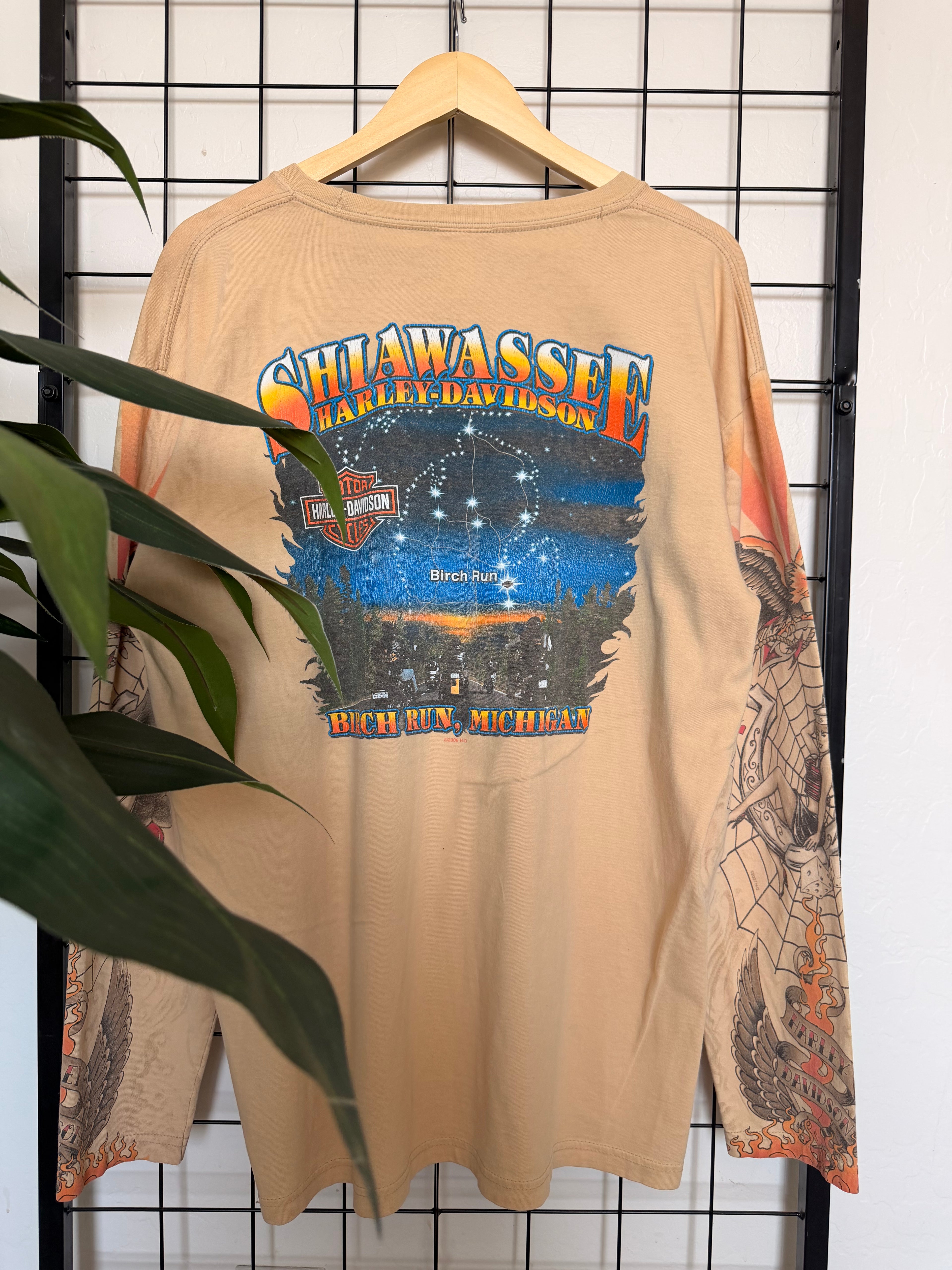 2007 Harley Davidson Shiawassee Michigan longsleeve tee - XL