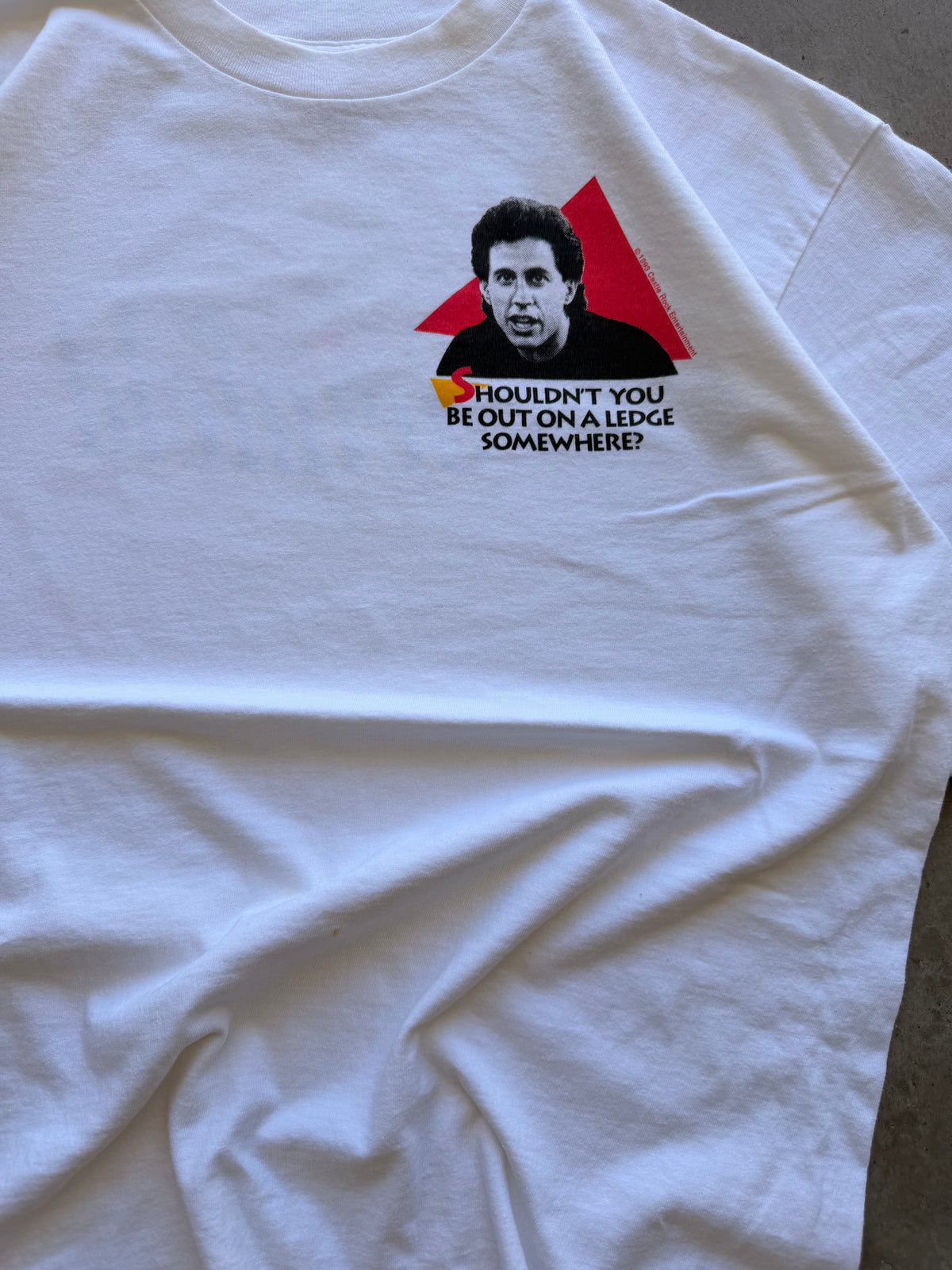 90s Seinfeld white tee - L