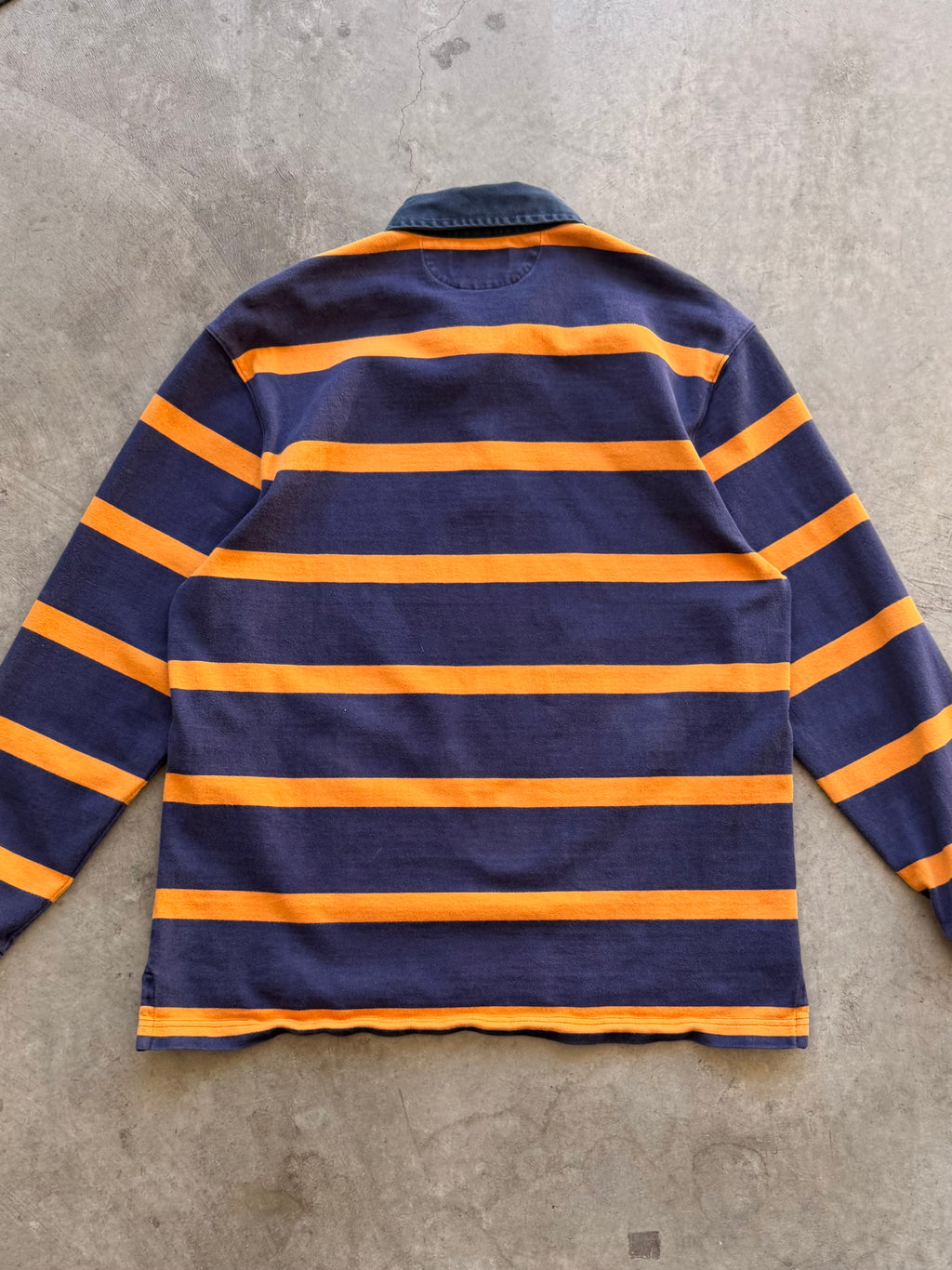 J Crew navy long sleeve polo - M
