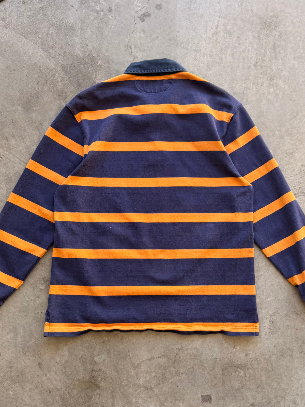 J Crew navy long sleeve polo - M