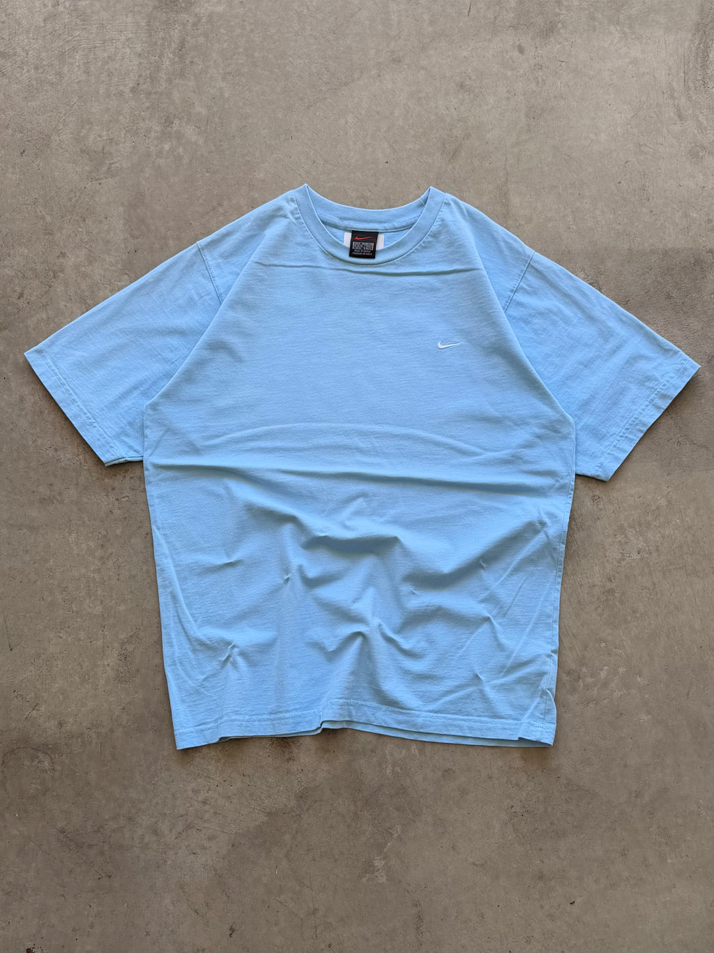 90s light blue nike tee - M